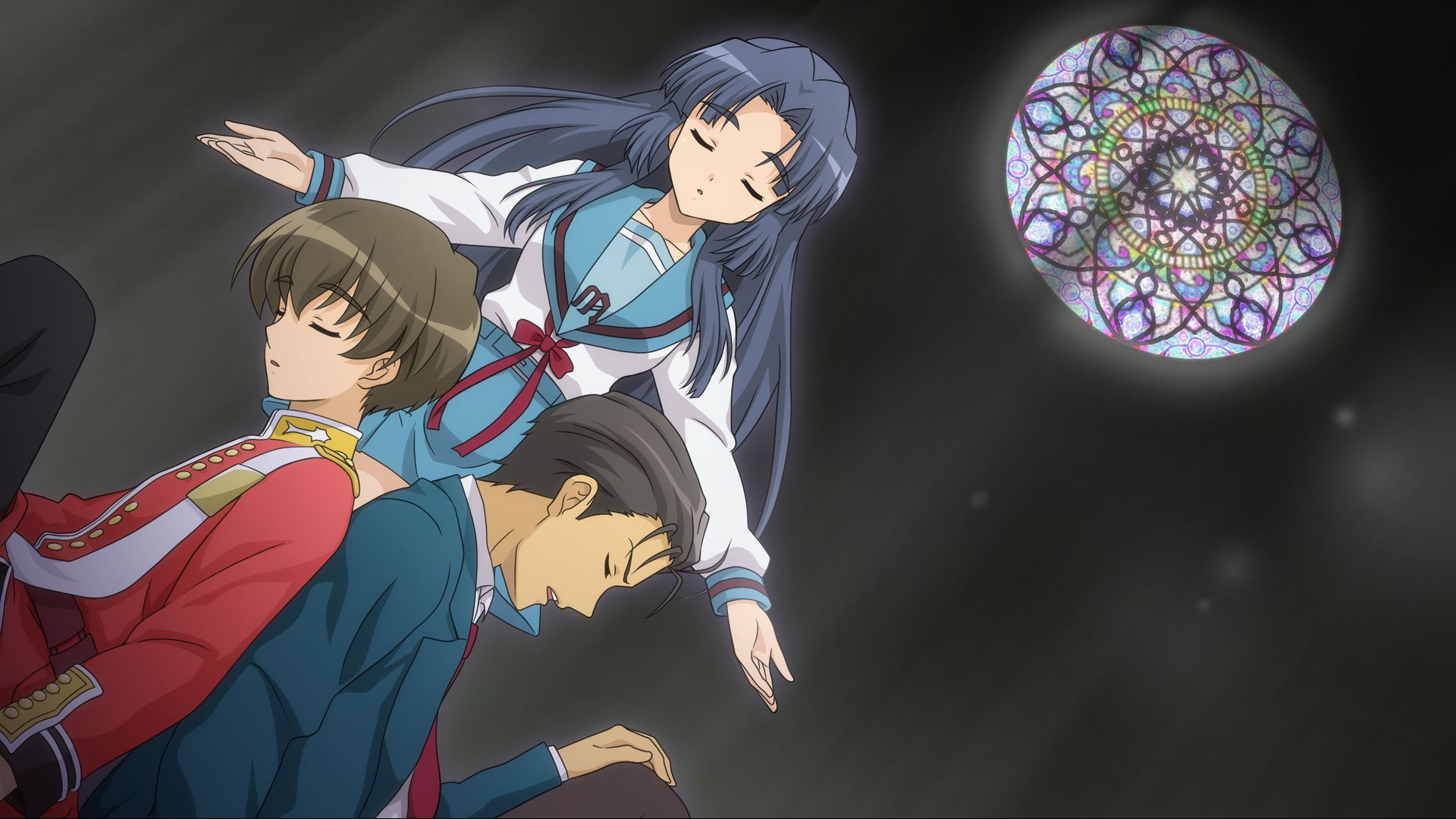 760699 Hintergrundbild herunterladen animes, suzumiya haruhi no yūutsu, kunikida (haruhi), ryōko asakura, suzumiya haruhi no yuuutsu, taniguchi (haruhi) - Bildschirmschoner und Bilder kostenlos