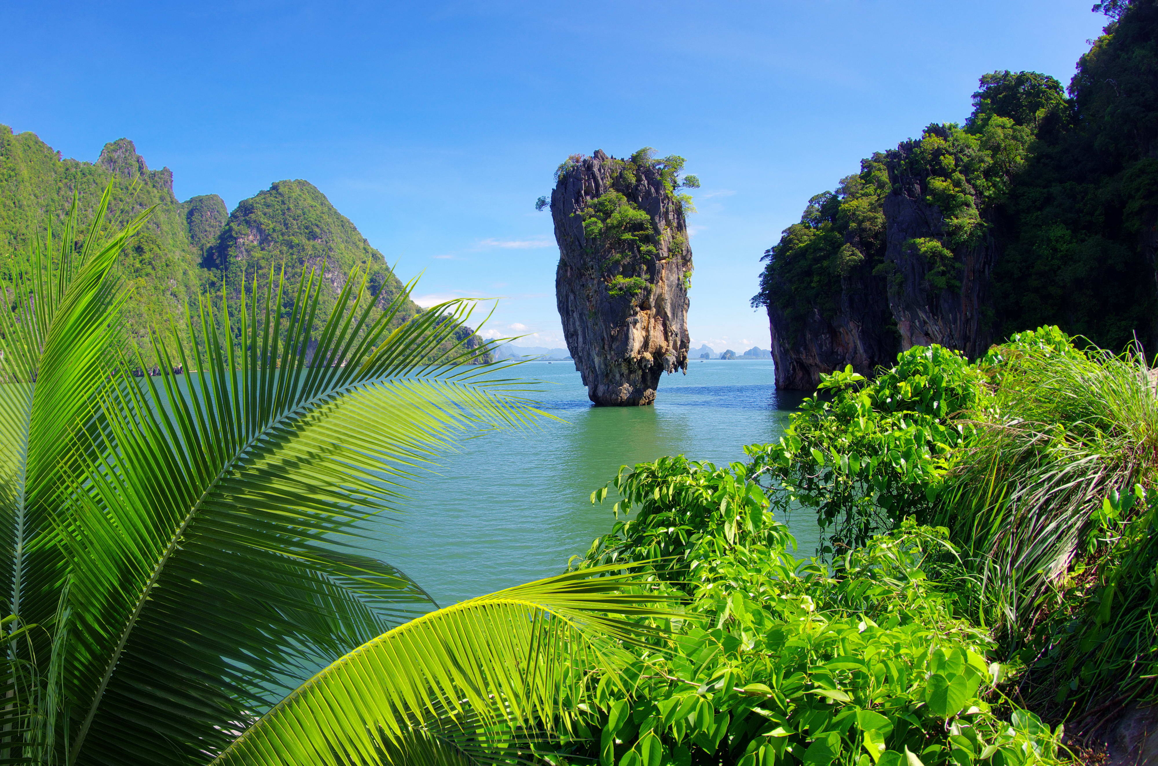 670816 baixar papel de parede tailândia, terra/natureza, ilha, férias, khao phing kan, lagoa, baía de phang nga, phuket, ilha tapu, trópicos - protetores de tela e imagens gratuitamente