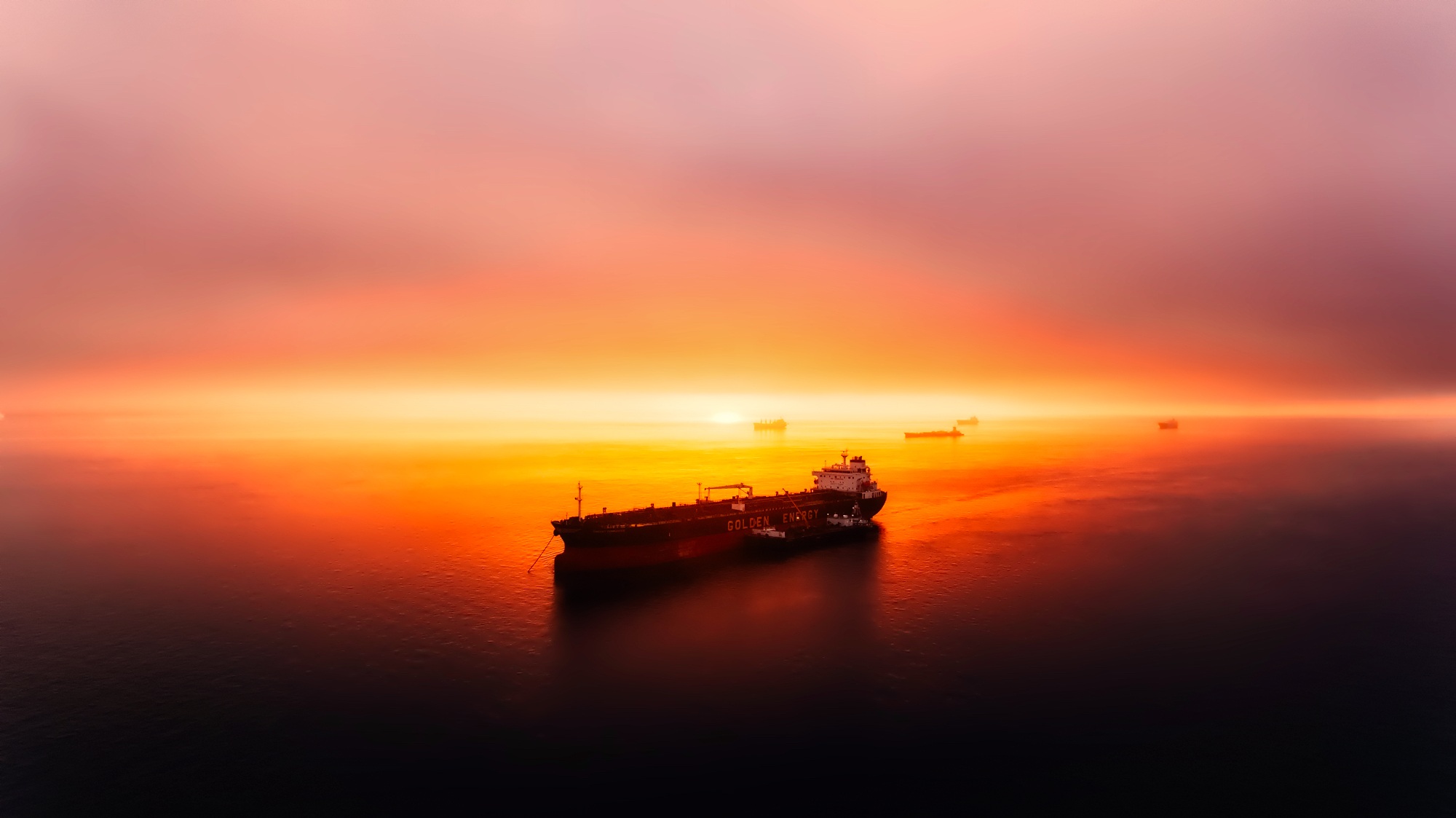 oil tanker, vehicles, tanker, ocean, ship, sunset
