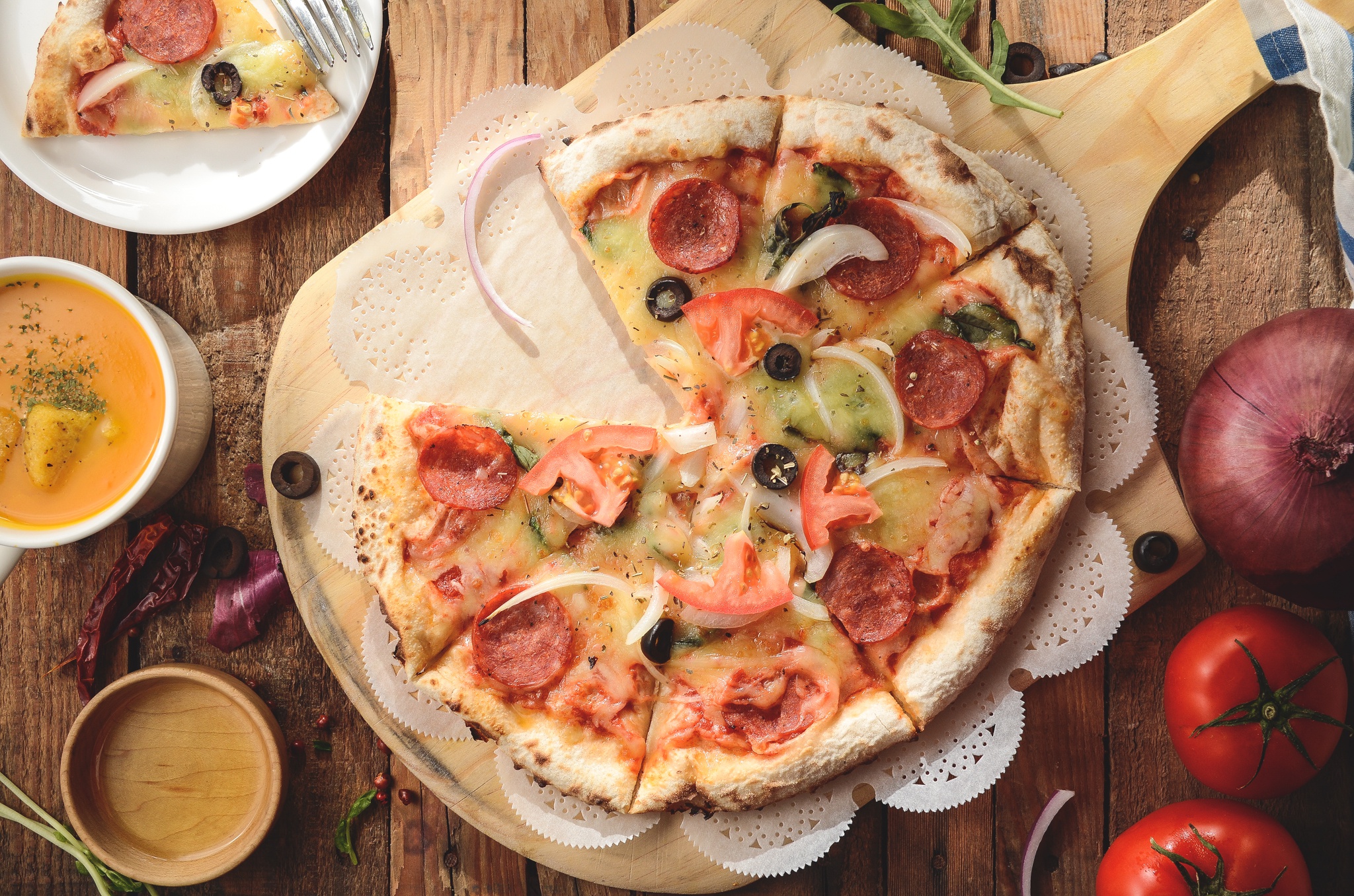 Téléchargez gratuitement l'image Nourriture, Pizza, Nature Morte sur le bureau de votre PC