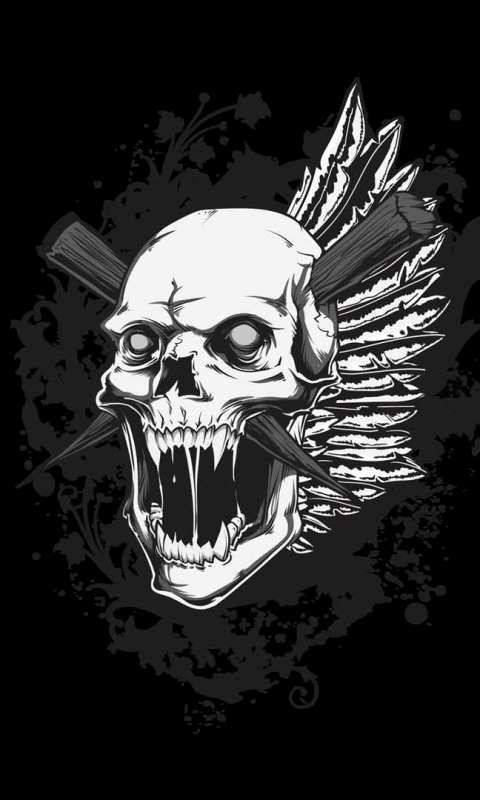 Download mobile wallpaper Skull, Dark for free.