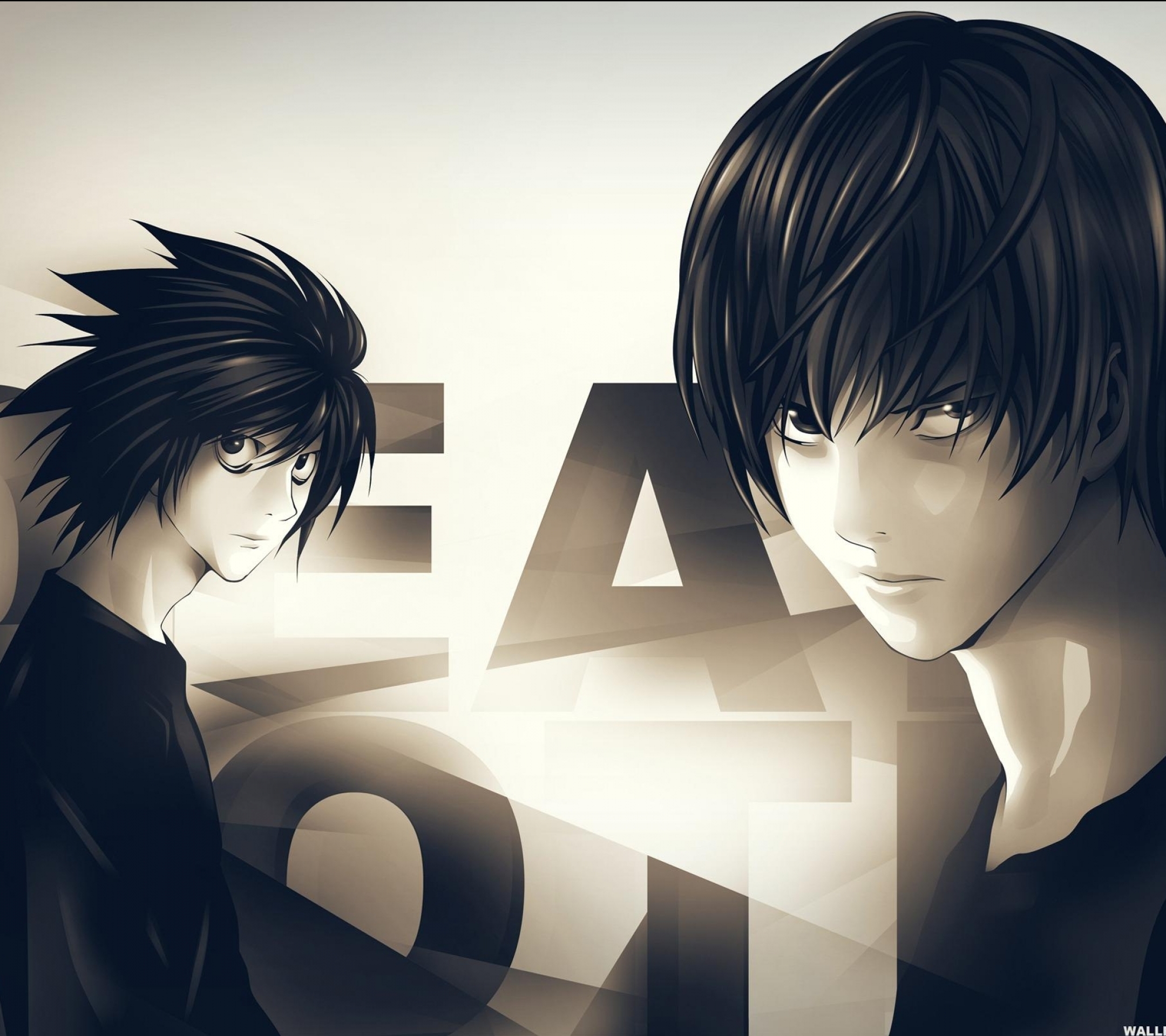 Descarga gratuita de fondo de pantalla para móvil de Death Note, Animado, L (Nota De Muerte), Yagami Light.