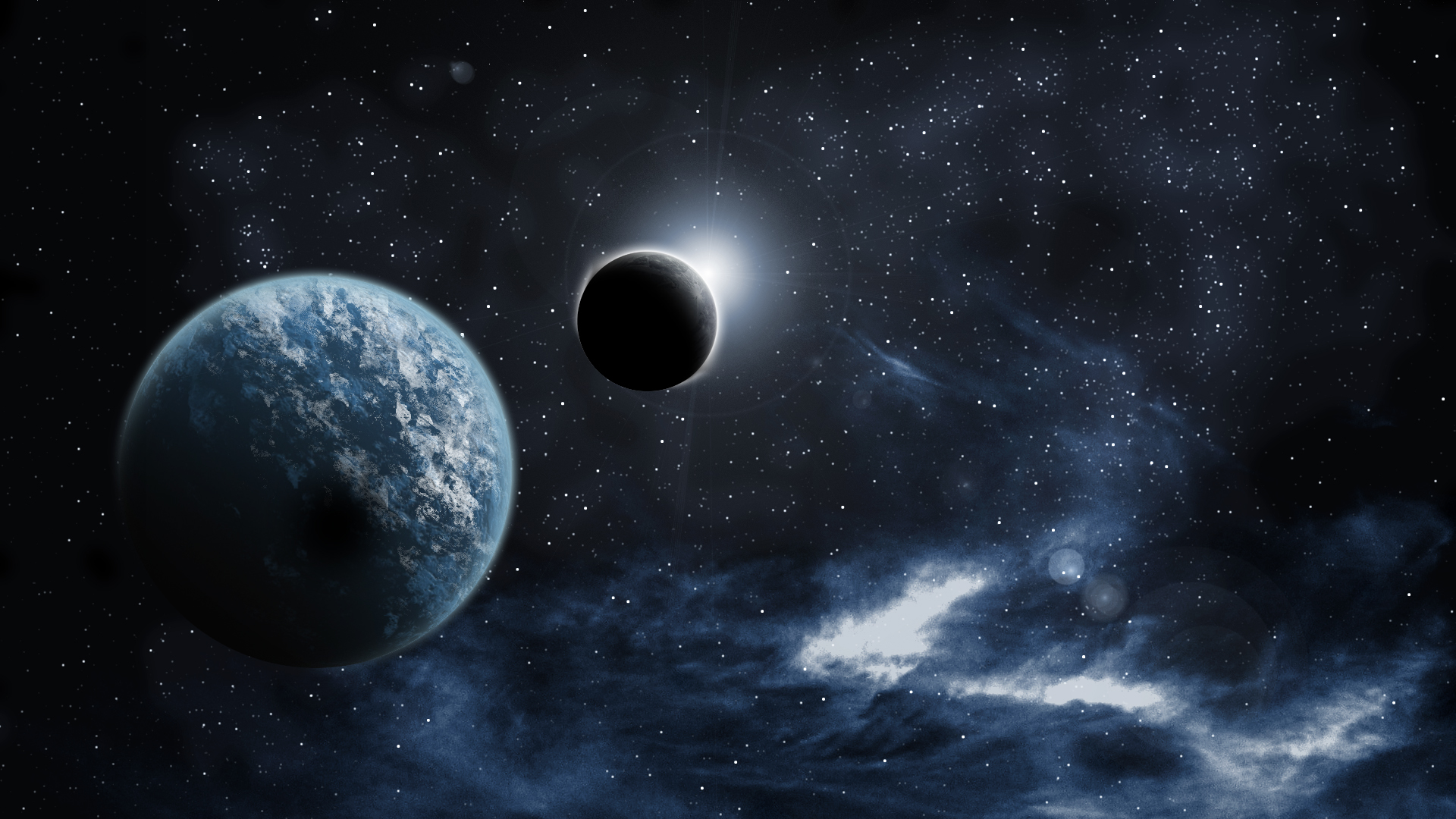 Free download wallpaper Planets, Stars, Moon, Space, Planet, Sci Fi on your PC desktop