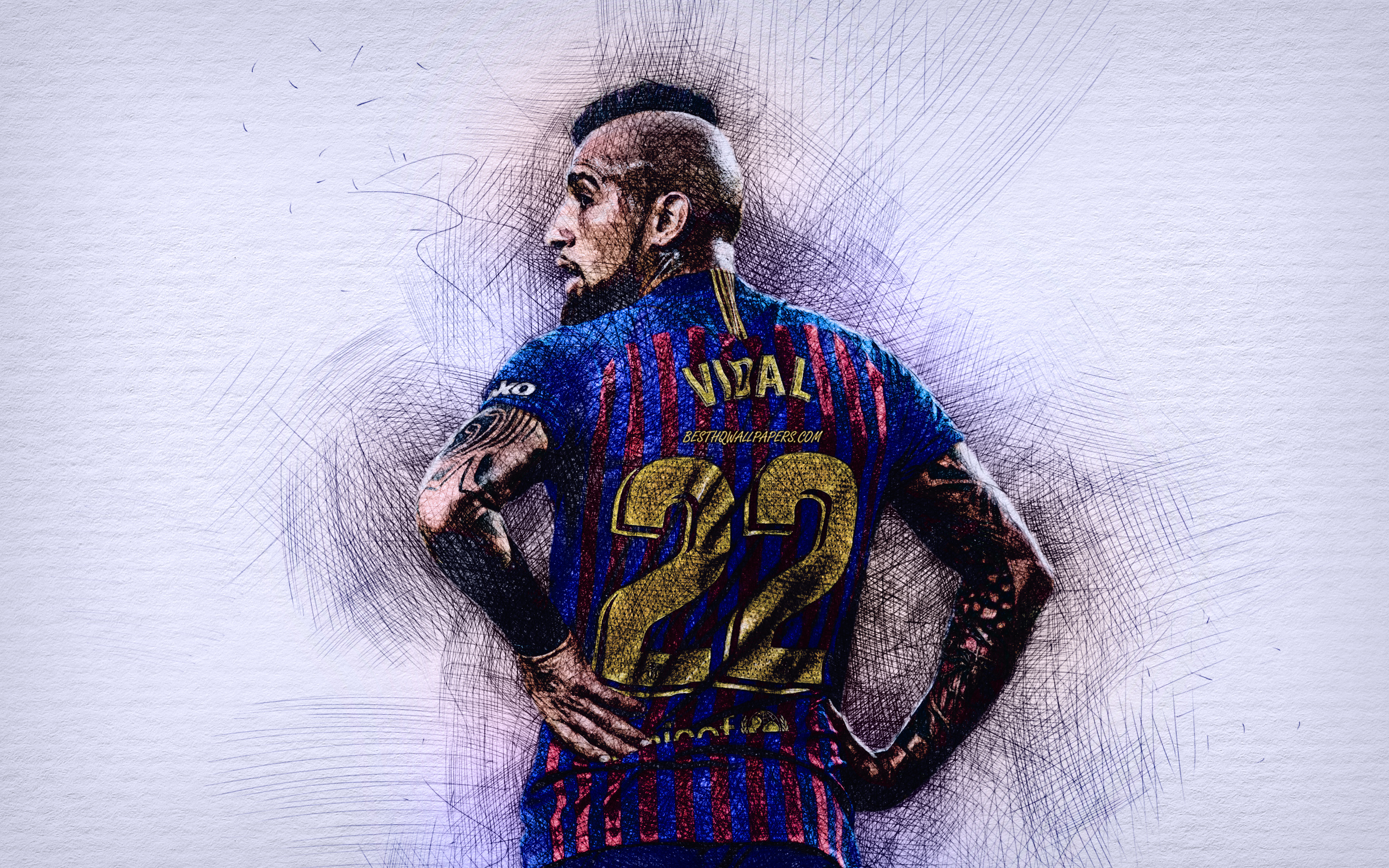 Laden Sie das Sport, Fußball, Fc Barcelona, Chilenisch, Arturo Vidal-Bild kostenlos auf Ihren PC-Desktop herunter