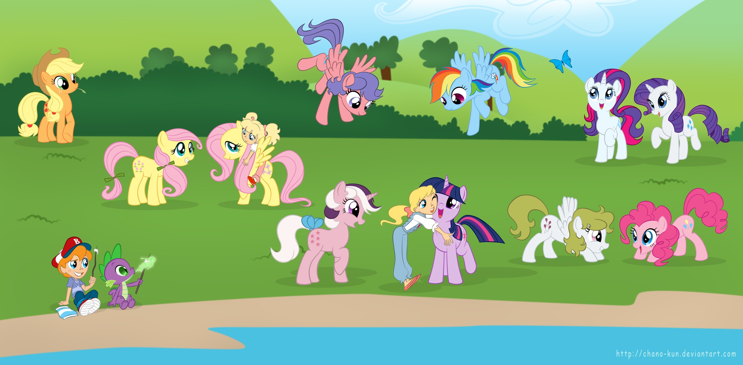 tv show, my little pony: friendship is magic, applejack (my little pony), firefly (my little pony), fluttershy (my little pony), pinkie pie, posey (my little pony), rainbow dash, rarity (my little pony), sparkler (my little pony), spike (my little pony), surprise (my little pony), twilight (my little pony), twilight sparkle, my little pony