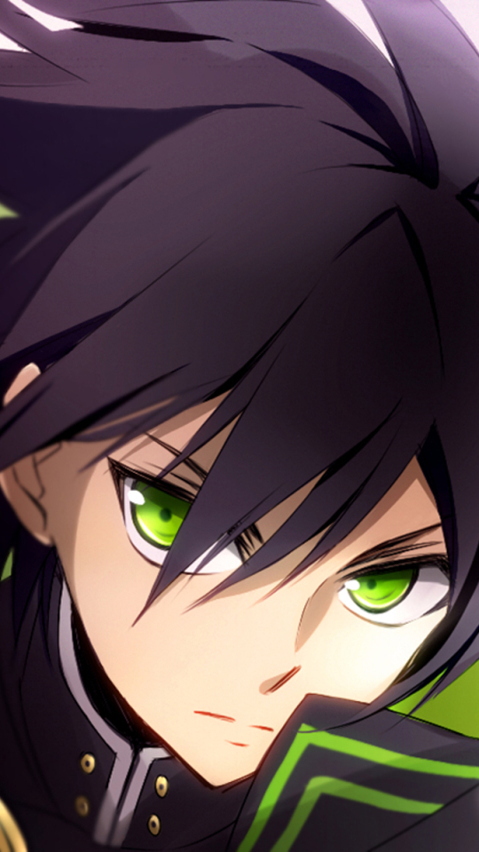 Download mobile wallpaper Anime, Uniform, Green Eyes, Black Hair, Yūichirō Hyakuya, Seraph Of The End for free.