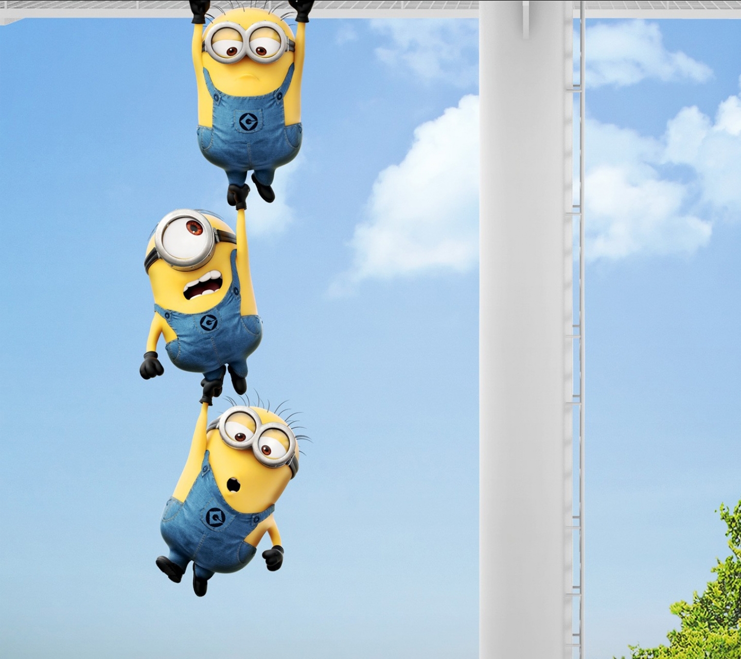 Download mobile wallpaper Despicable Me, Movie, Despicable Me 2, Minions, Bob (Minions), Stuart (Minions) for free.