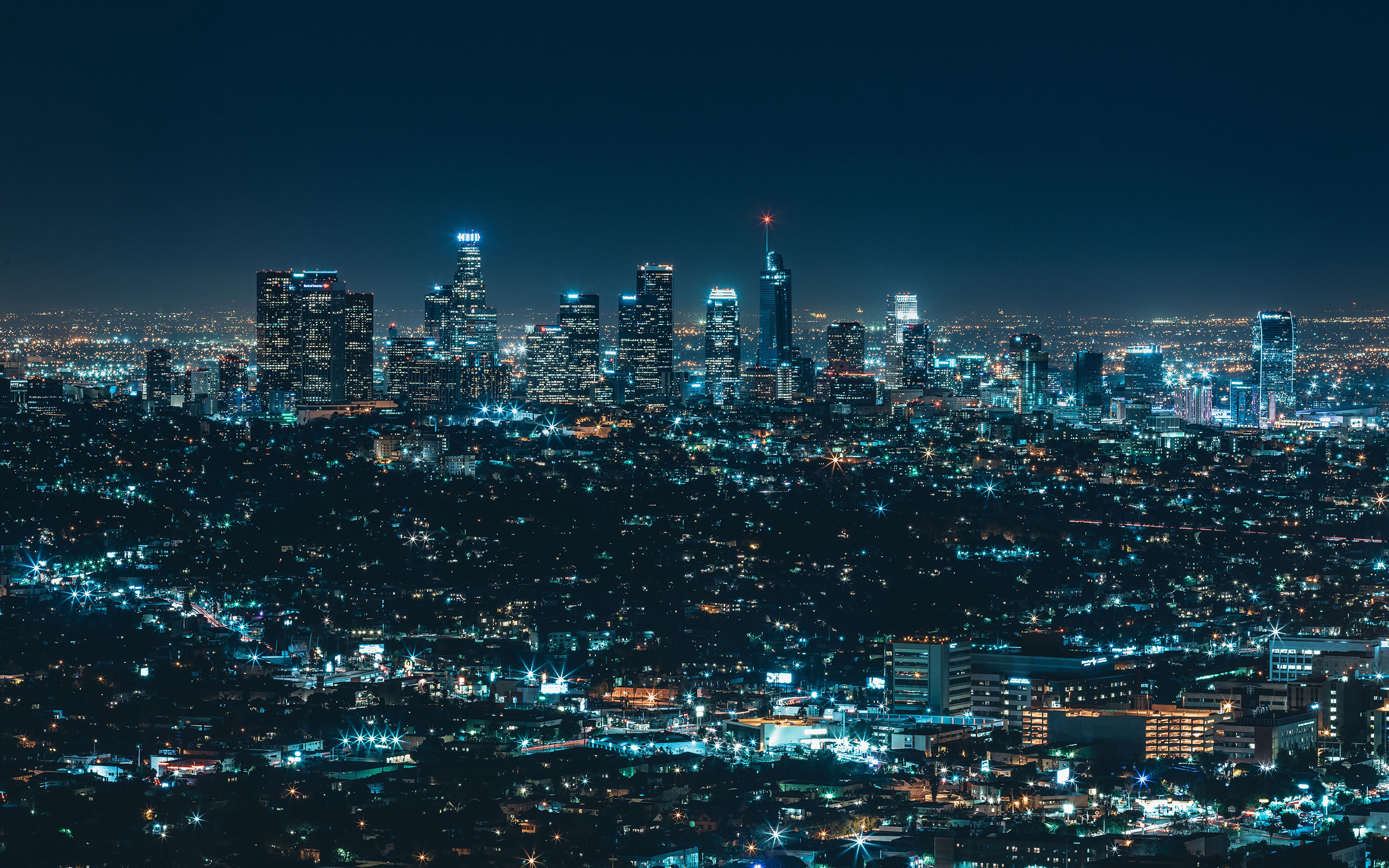 398302画像をダウンロード超高層ビル, マンメイド, ロサンゼルス, 街, 街並み, 光, 夜, 都市-壁紙とスクリーンセーバーを無料で