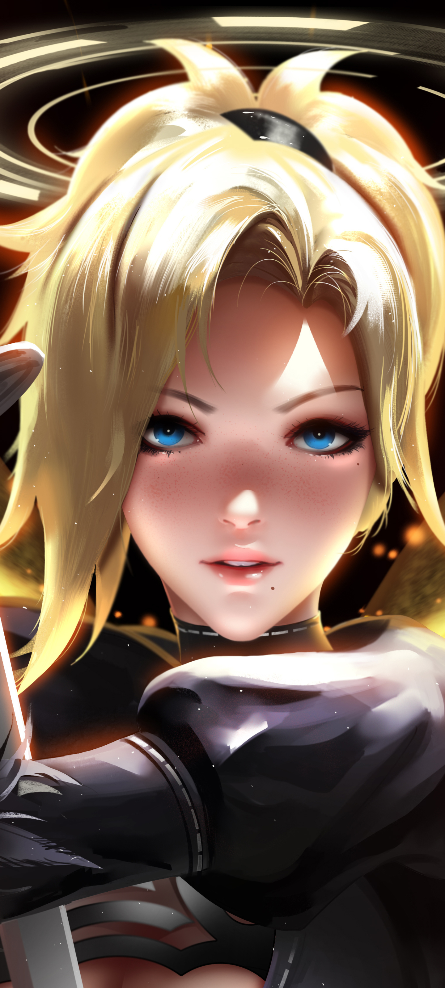 Descarga gratuita de fondo de pantalla para móvil de Rubio, Ojos Azules, Overwatch, Videojuego, Rubia, Misericordia (Supervisión).