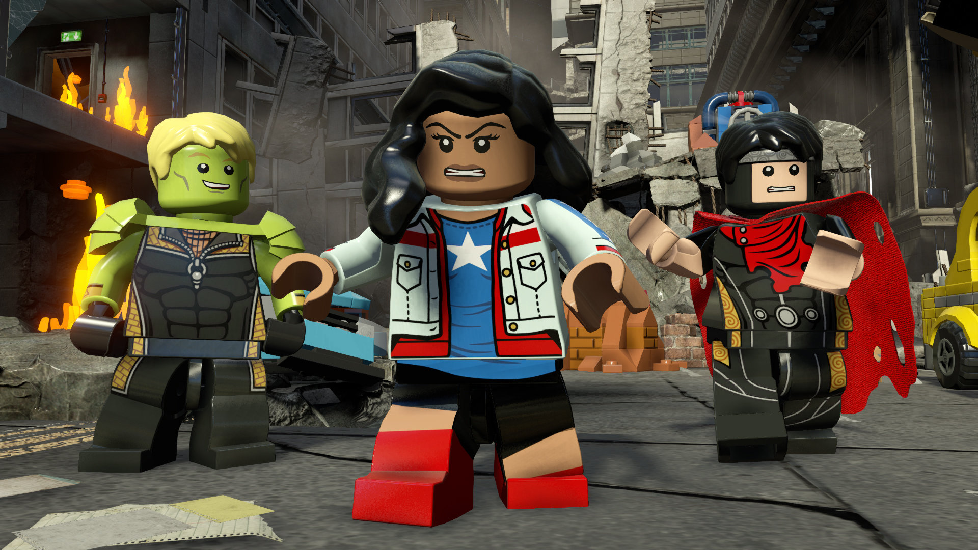 Скачать обои Мстители Lego Marvel на телефон бесплатно
