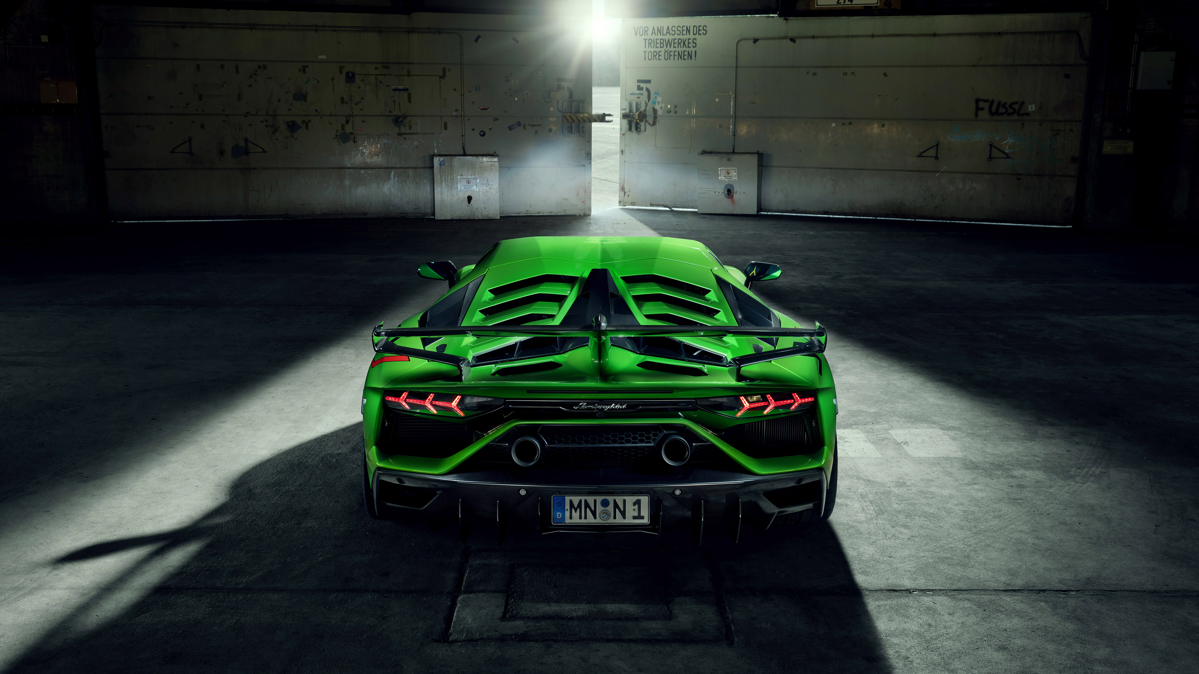 Download mobile wallpaper Lamborghini, Car, Vehicles, Green Car, Lamborghini Aventador Svj for free.