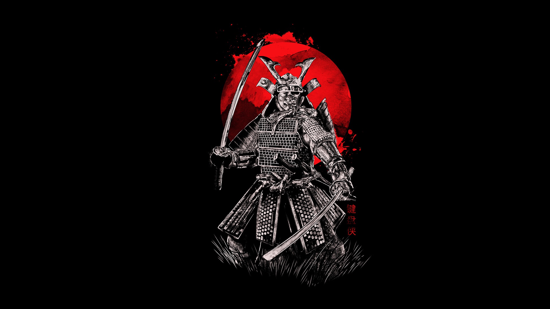Download mobile wallpaper Fantasy, Warrior, Samurai, Armor, Katana for free.