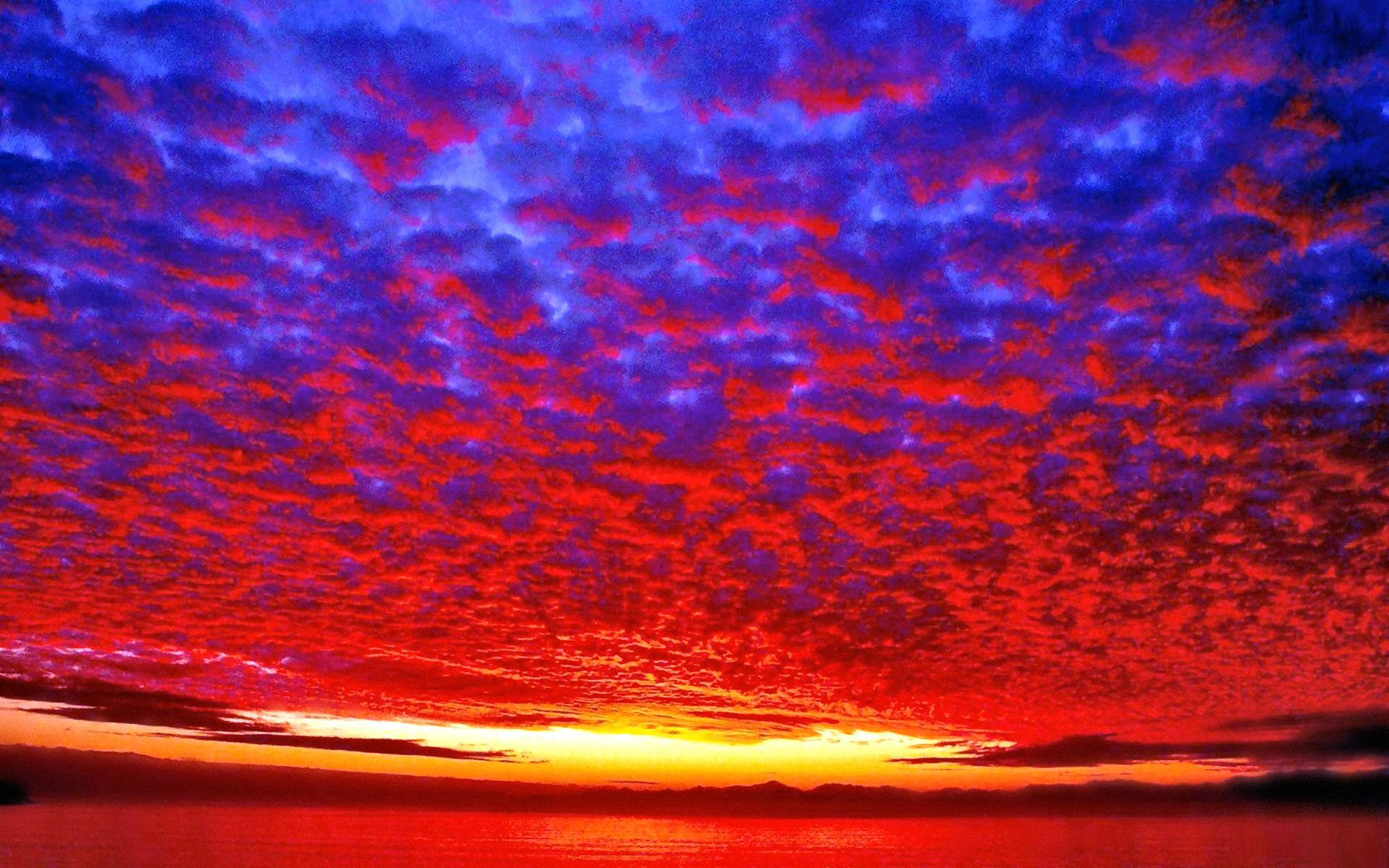 Download mobile wallpaper Sunset, Sky, Twilight, Horizon, Earth, Colorful, Cloud for free.