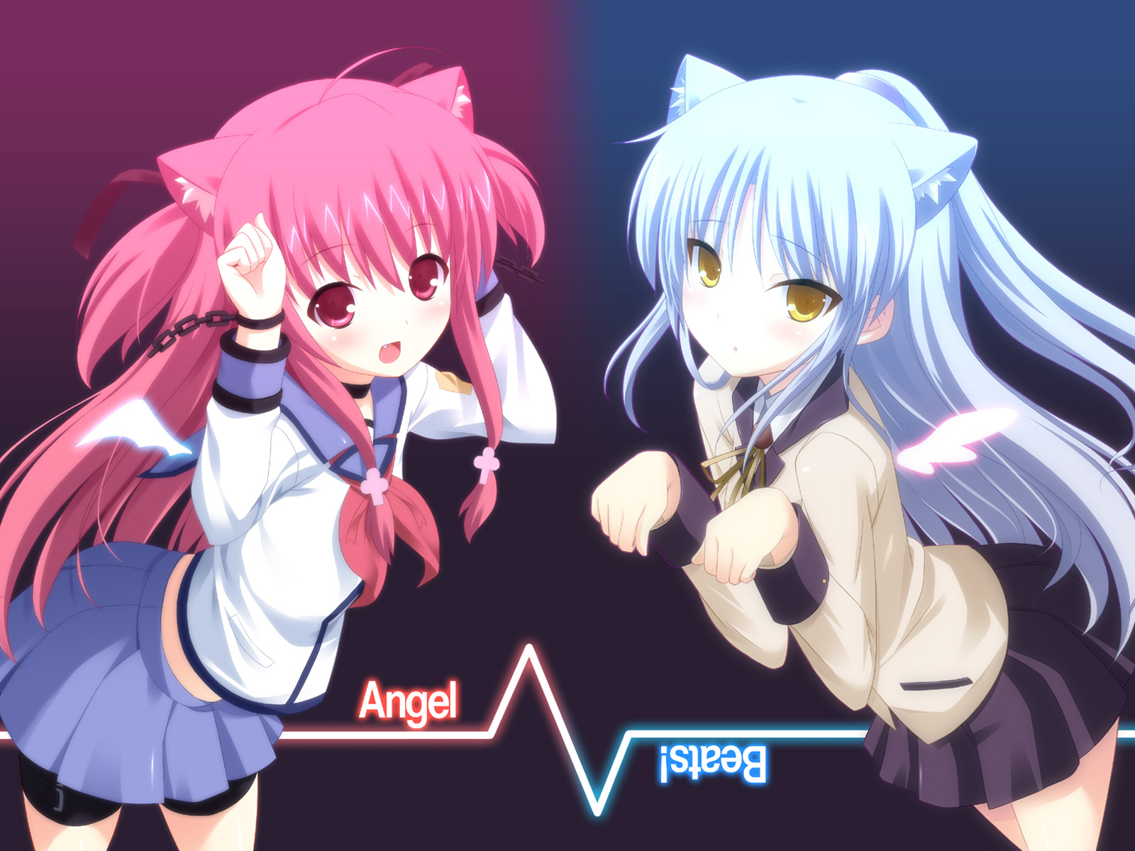 525725 Hintergrundbild herunterladen animes, angel beats!, kanade tachibana, yui (engel schlägt!) - Bildschirmschoner und Bilder kostenlos