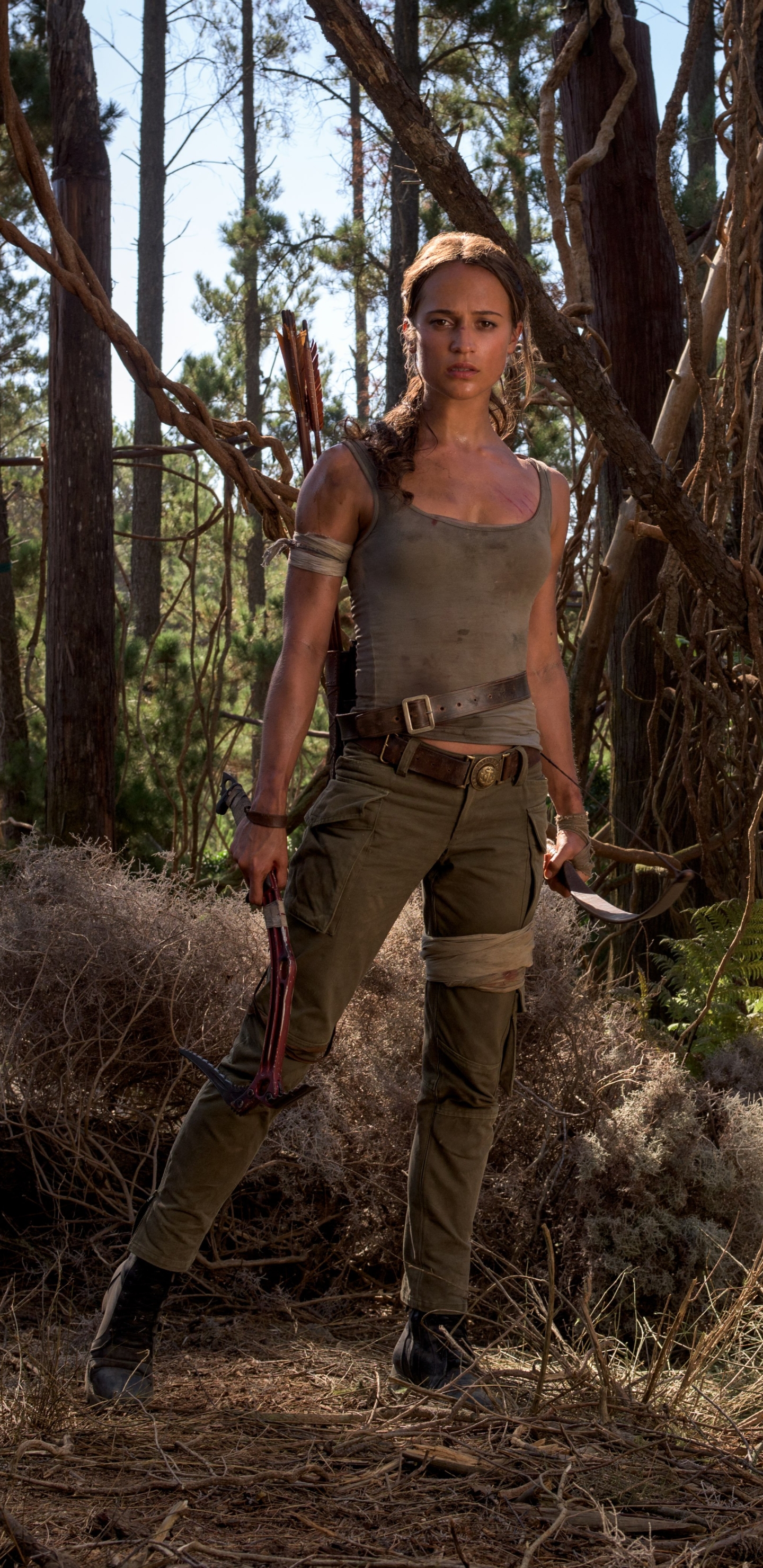 Download mobile wallpaper Movie, Lara Croft, Alicia Vikander, Tomb Raider (2018) for free.
