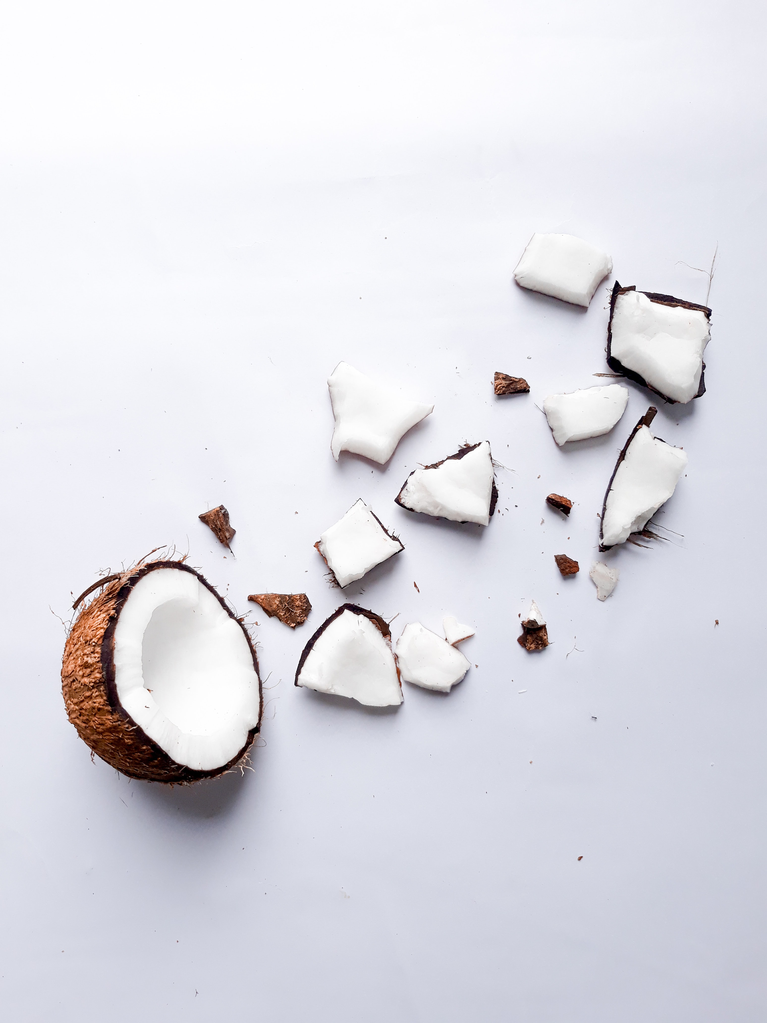 coconut, food, white, tropical, nut