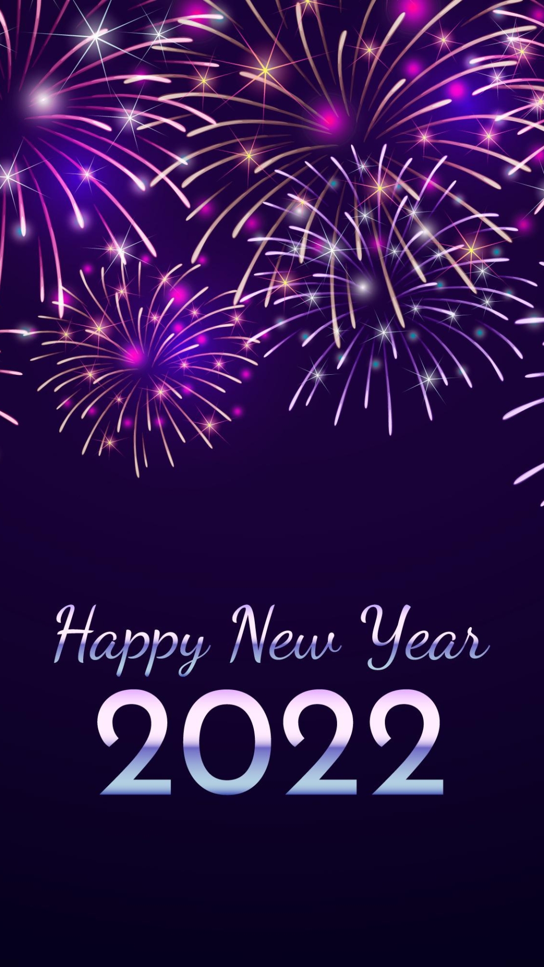 Download mobile wallpaper Holiday, Fireworks, Happy New Year, New Year 2022 for free.