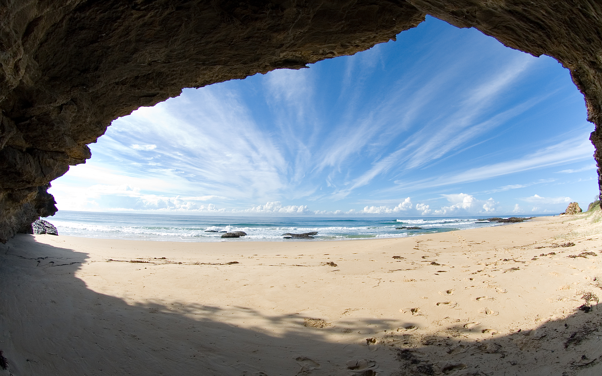 Free download wallpaper Sky, Beach, Ocean, Earth on your PC desktop