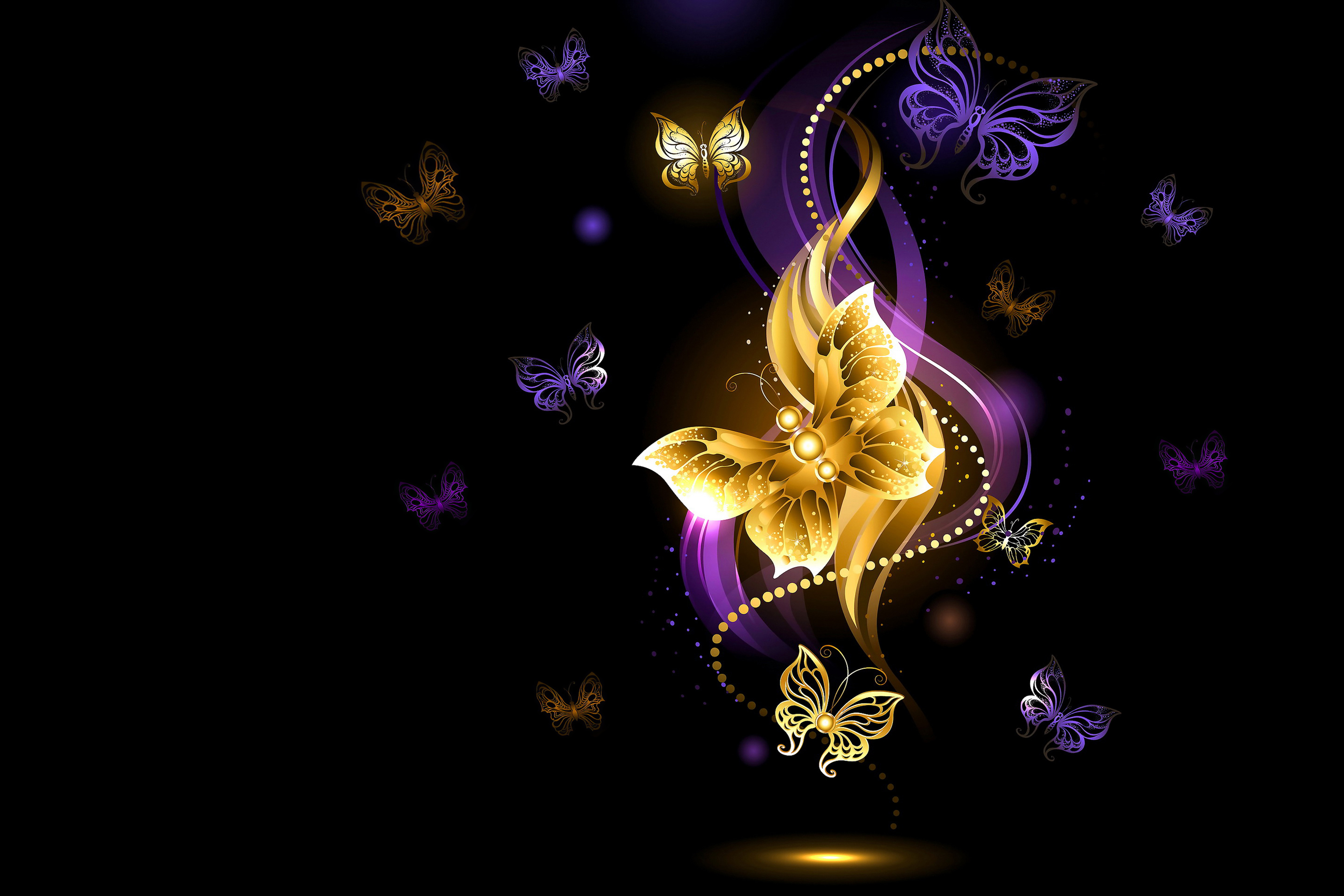 無料モバイル壁紙蝶, 紫の, 芸術的をダウンロードします。