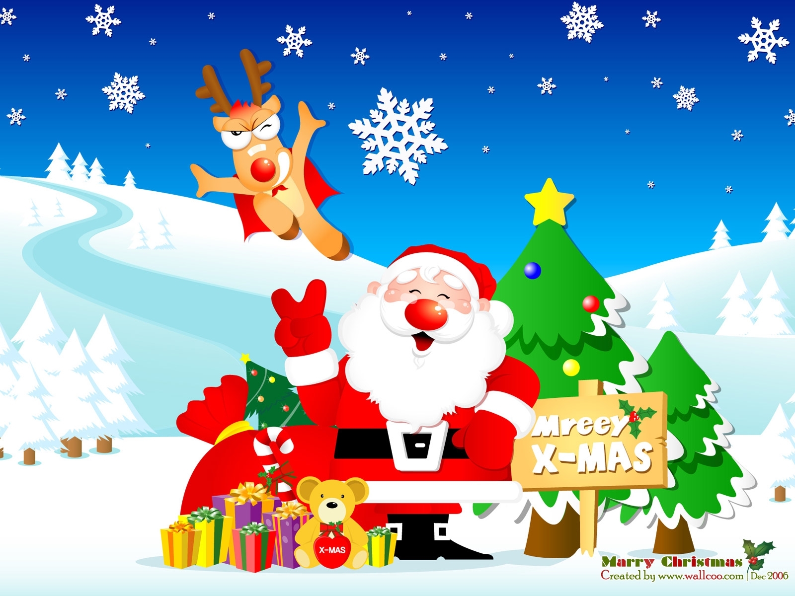 7691 скачать обои санта клаус (santa claus), новый год (new year), рисунки, рождество (christmas xmas), праздники - заставки и картинки бесплатно