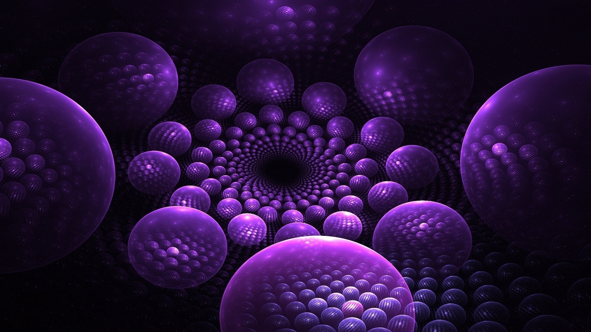 Descarga gratis la imagen Púrpura, Abstracto, Esfera, Fractales en el escritorio de tu PC