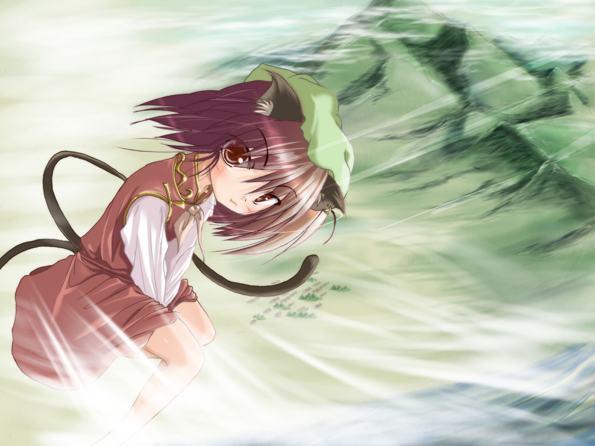 Handy-Wallpaper Animes, Tuhu, Chen (Touhou) kostenlos herunterladen.