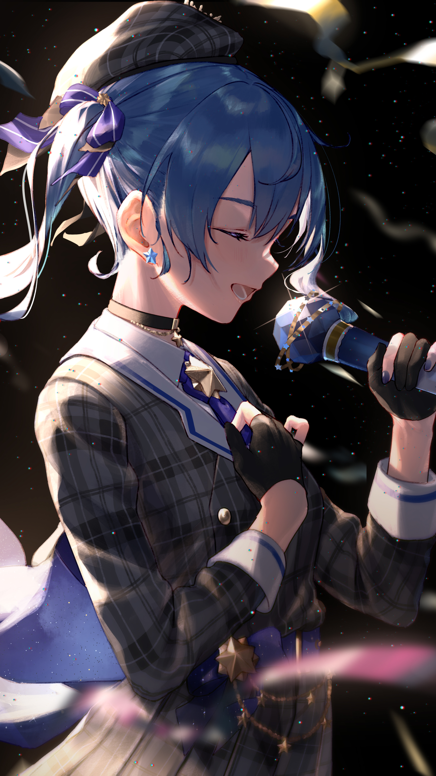 Download mobile wallpaper Anime, Blue Hair, Virtual Youtuber, Hololive, Hoshimachi Suisei for free.