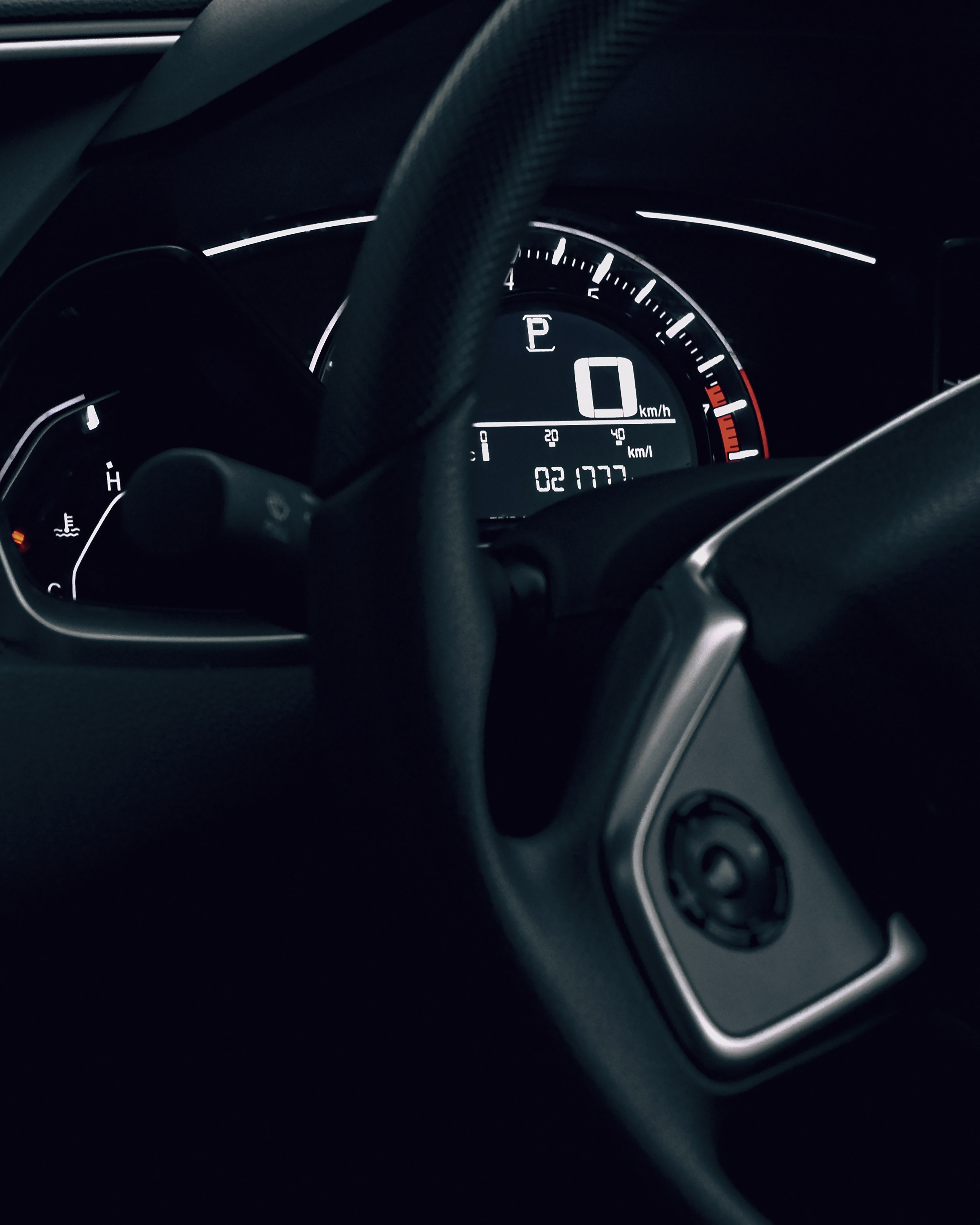 dark, car, speedometer, cars, rudder, salon, steering wheel 1080p