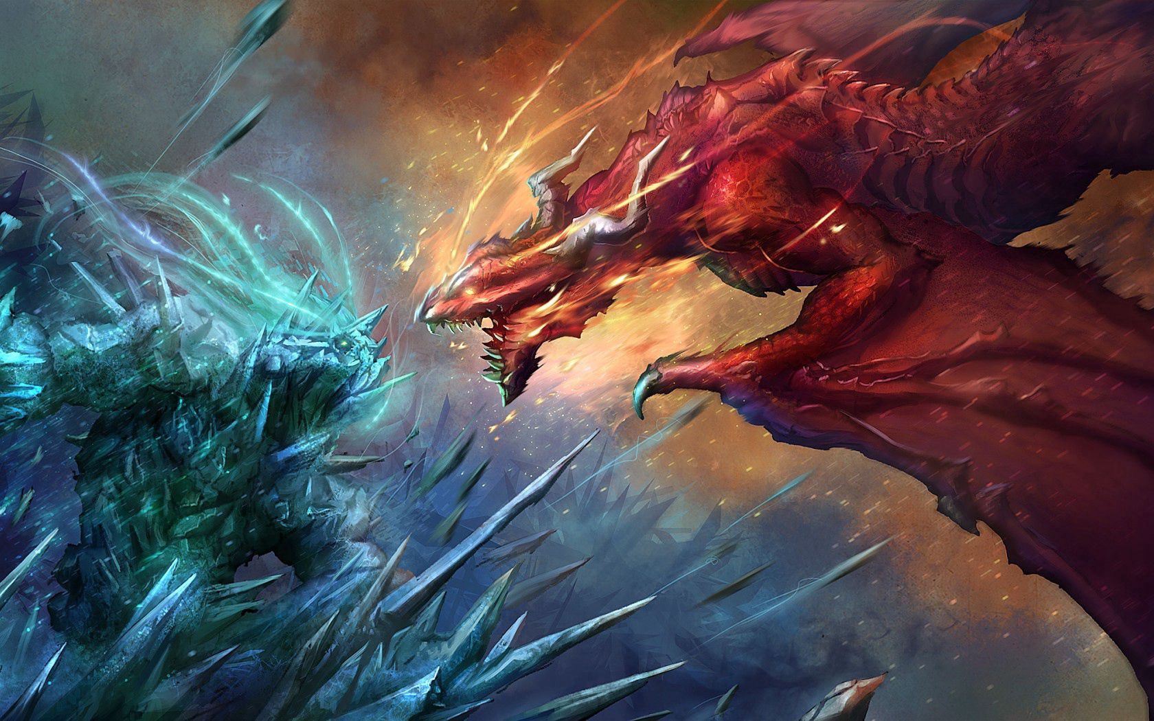 Free download wallpaper Fantasy, Battle, Fiction, Art, That's Incredible, Dragons on your PC desktop