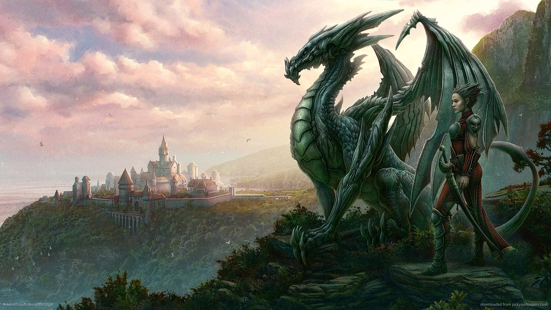 Descarga gratuita de fondo de pantalla para móvil de Fantasía, Dragón.