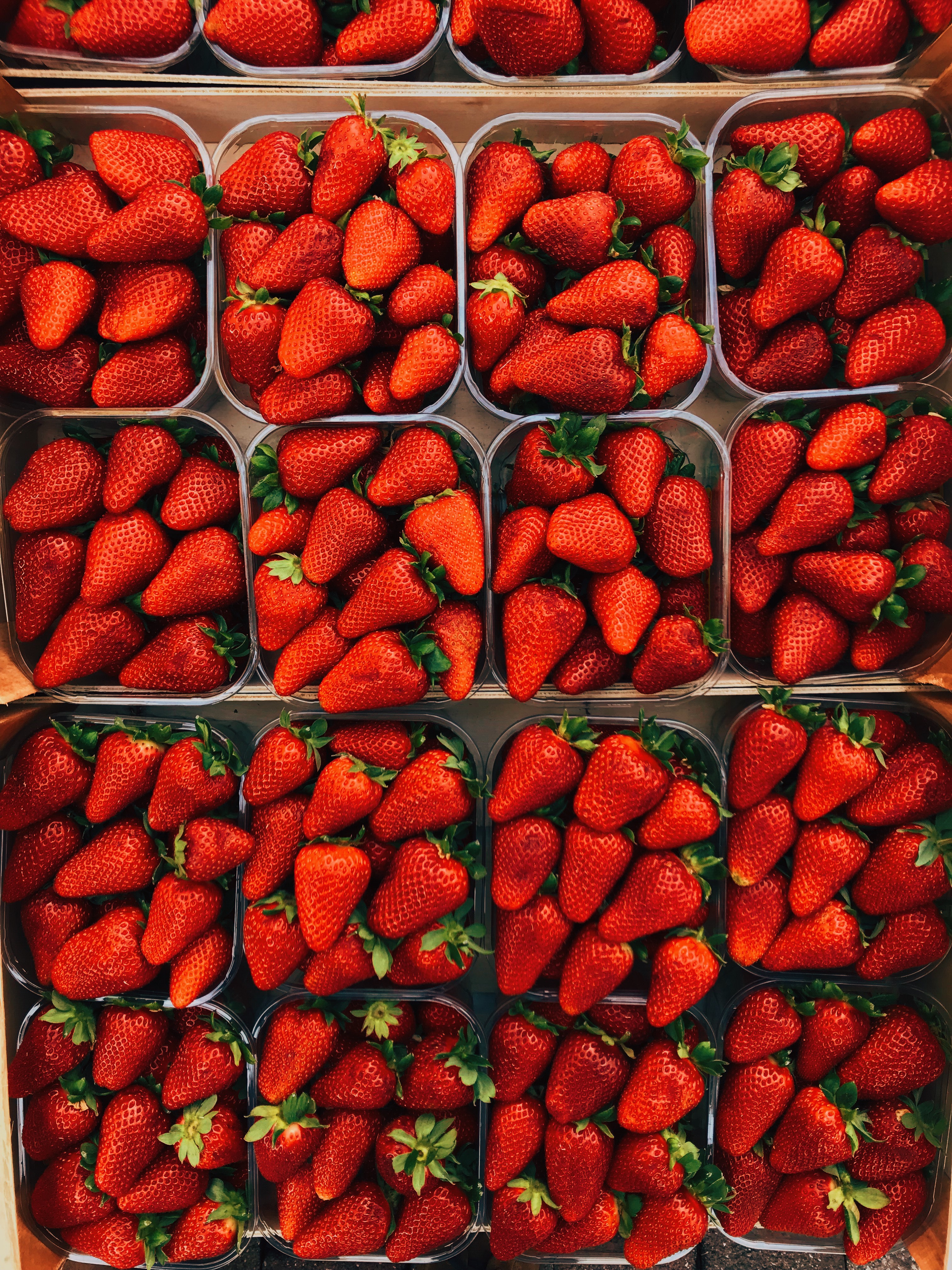 strawberry, food, berries, ripe, baskets