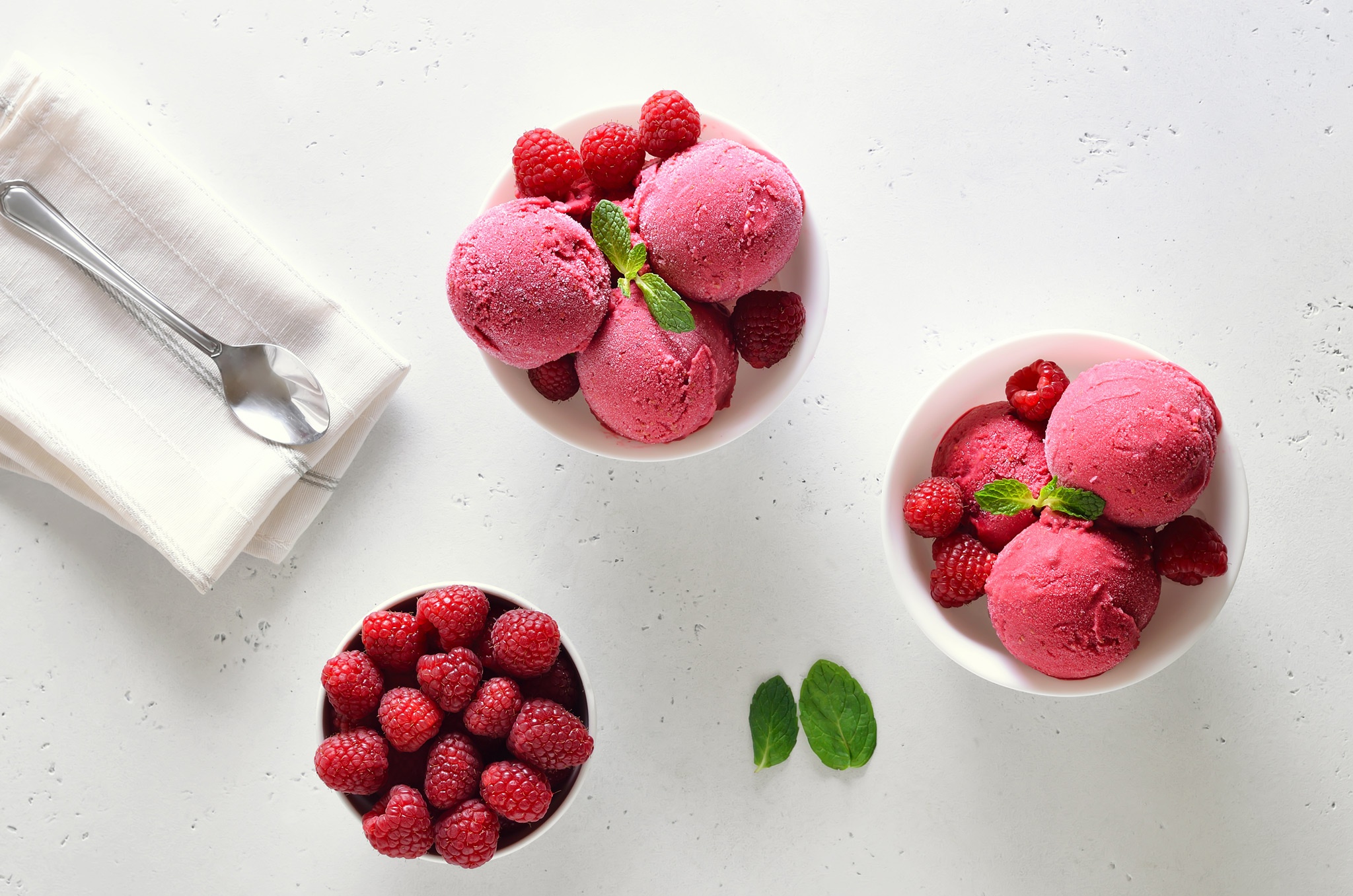 Download mobile wallpaper Food, Raspberry, Ice Cream, Still Life, Berry, Fruit for free.