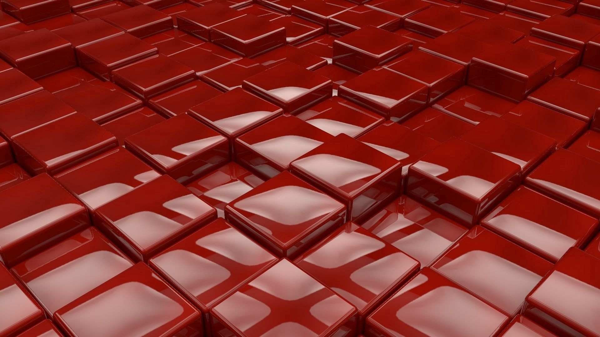 75223 скачать картинку кубы, красный, 3d, поверхность, гладкий - обои и заставки бесплатно