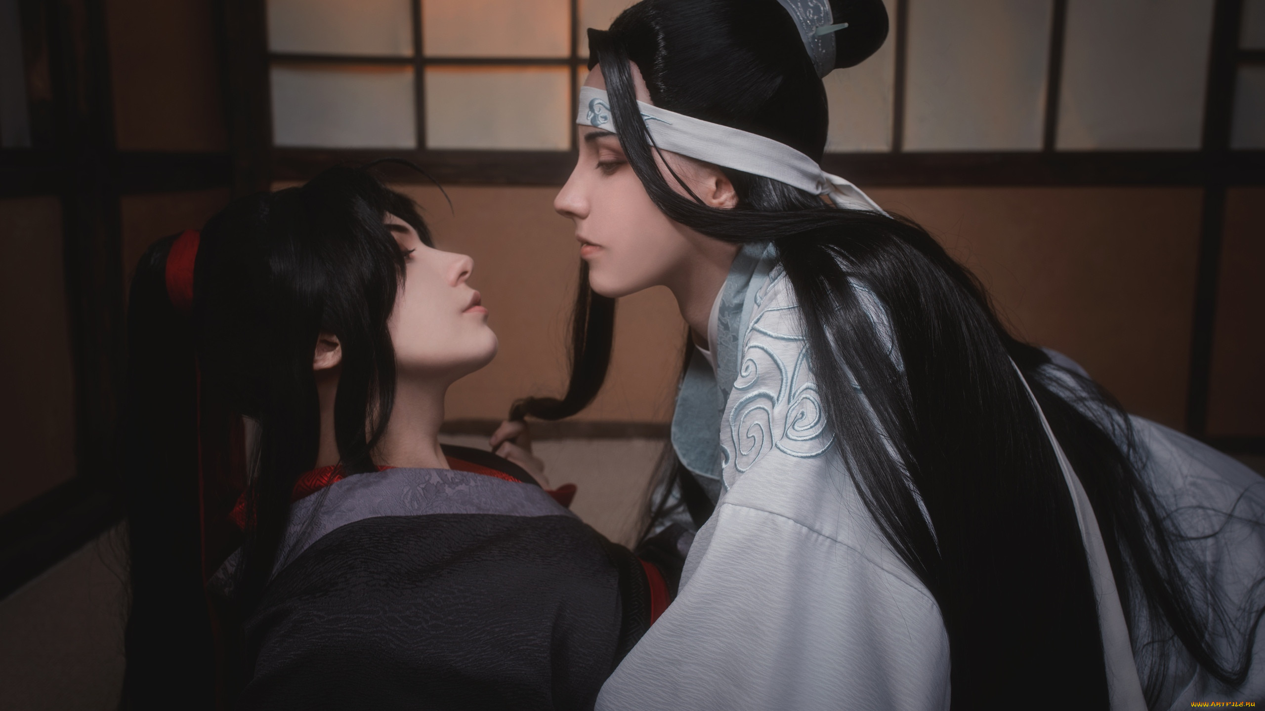 Descarga gratuita de fondo de pantalla para móvil de Mujeres, Cosplay, Lanzhan, Wei Ying, Lan Wangji, Wei Wu Xian.