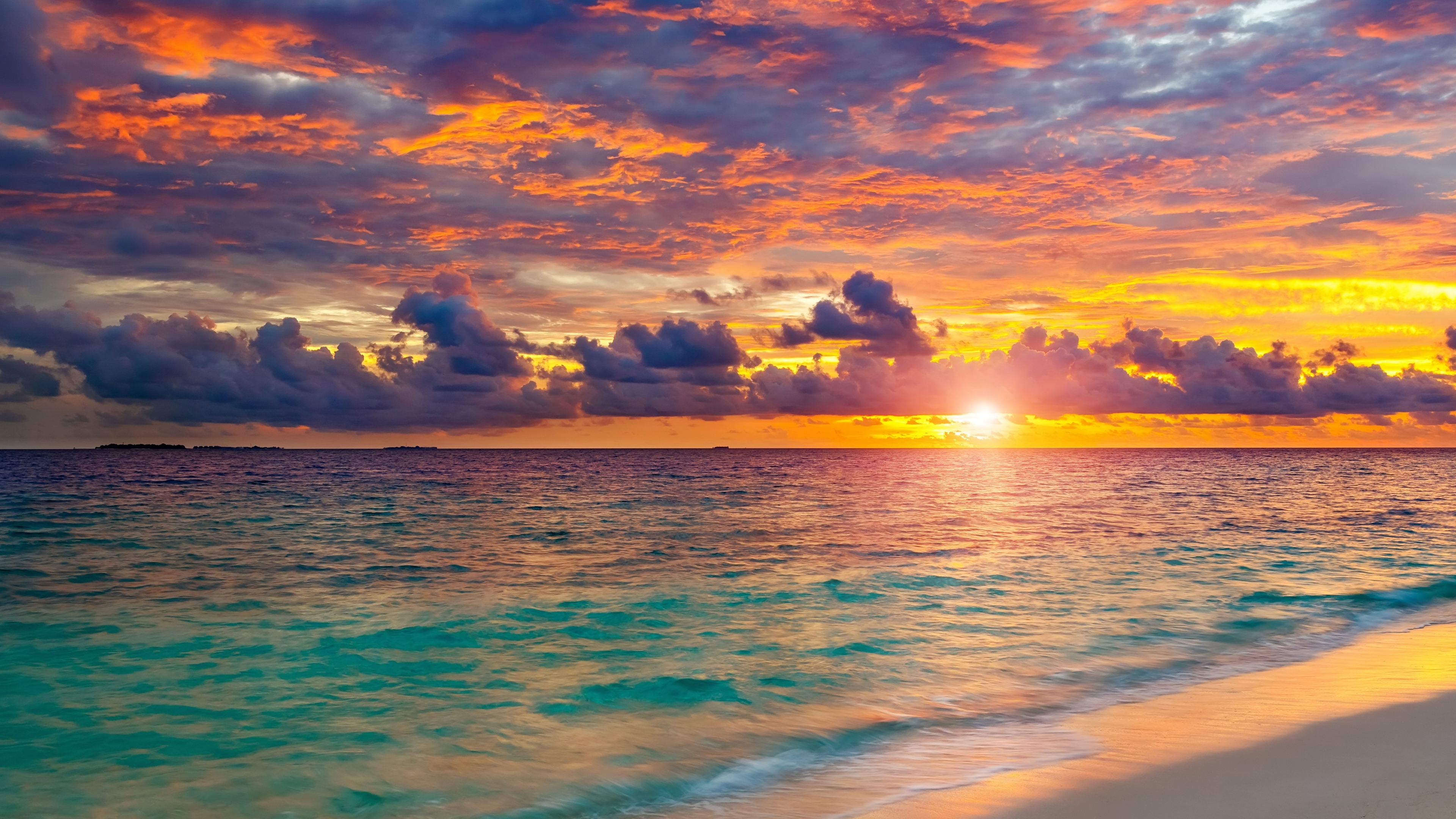 Free download wallpaper Sunset, Beach, Earth, Cloud on your PC desktop
