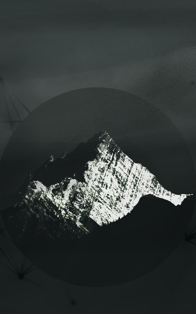 Download mobile wallpaper Abstract, Mountain, Black & White for free.