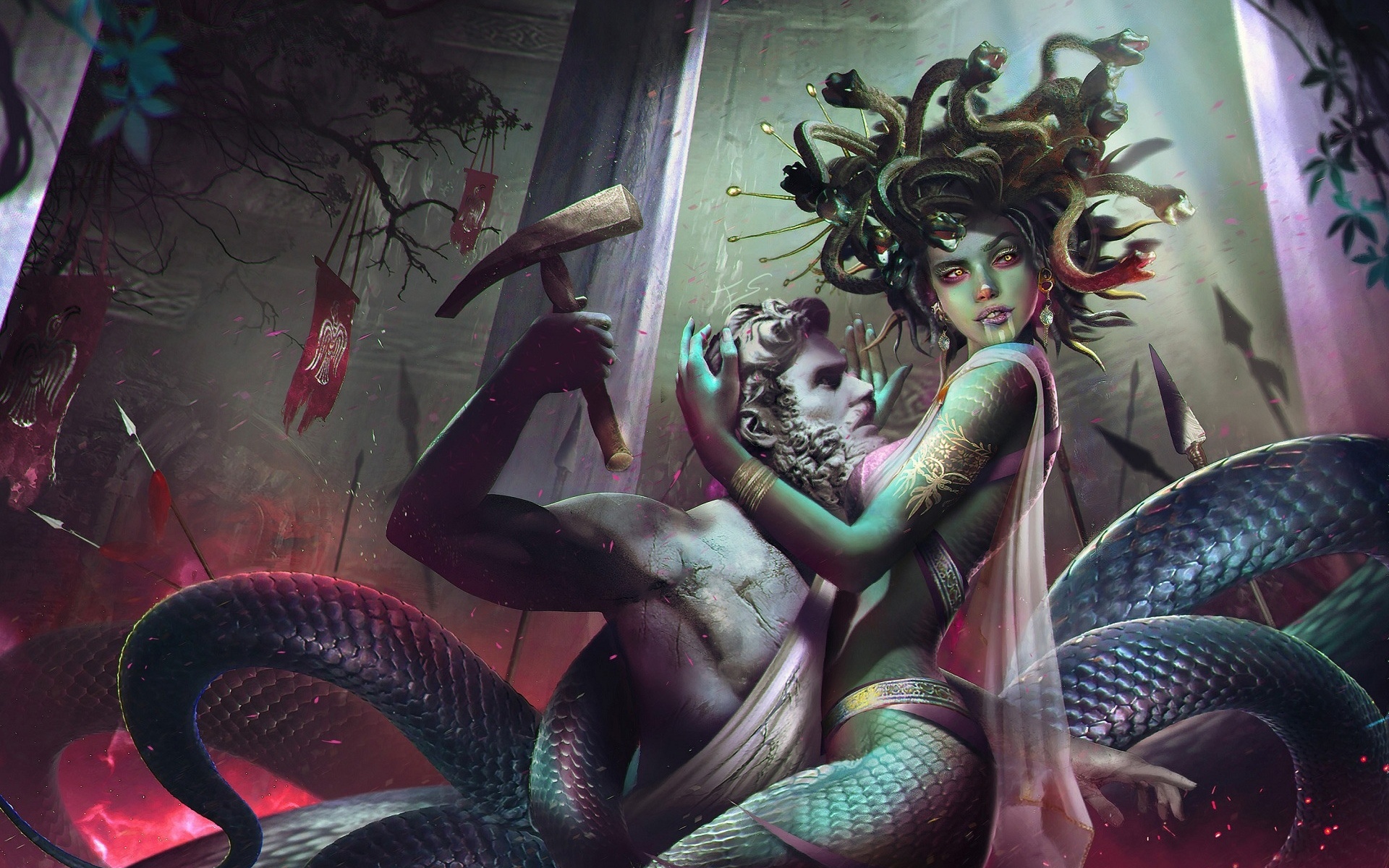 Download mobile wallpaper Fantasy, Medusa for free.