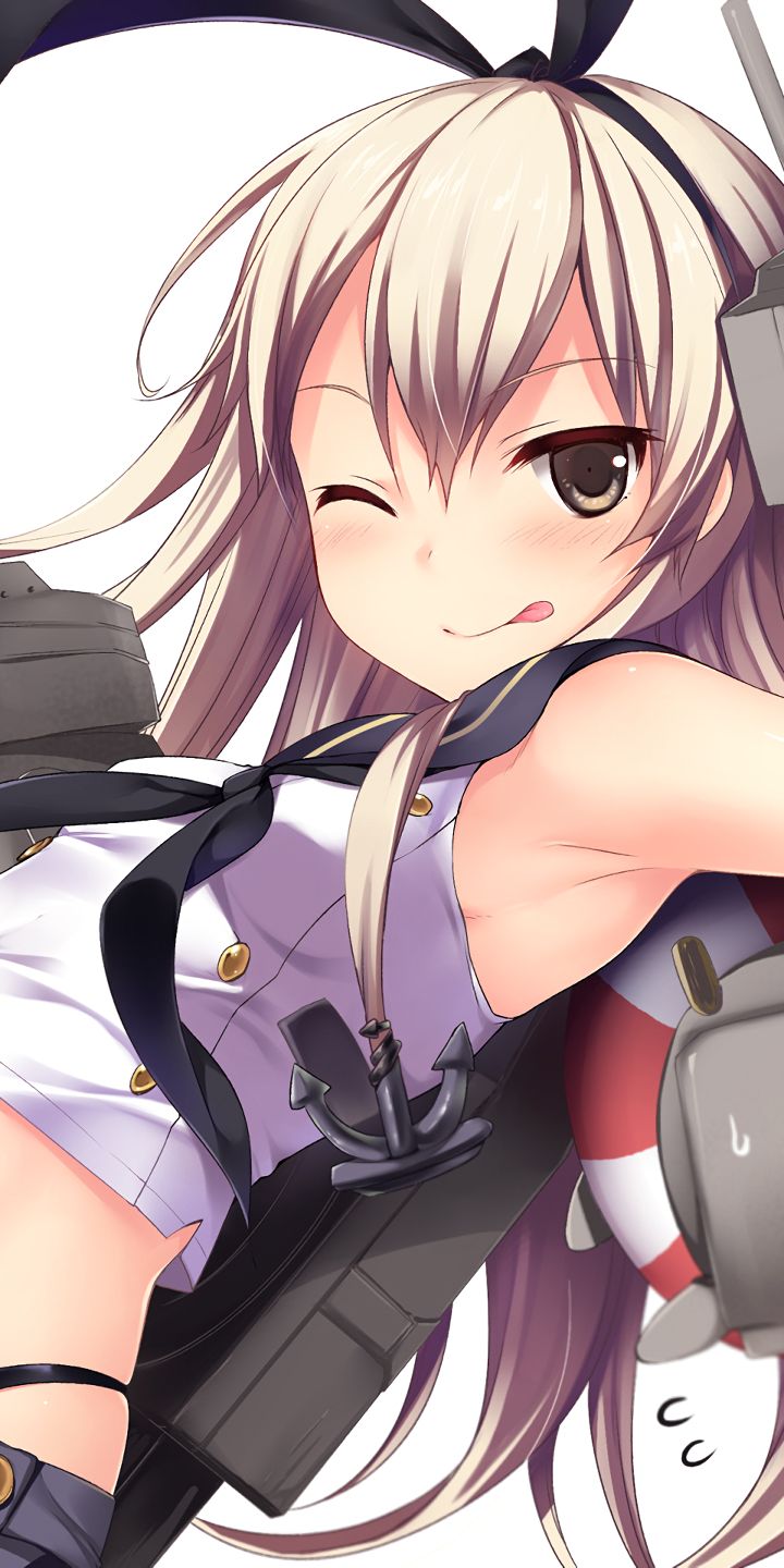 Handy-Wallpaper Animes, Kantai Sammlung, Shimakaze (Kancolle) kostenlos herunterladen.