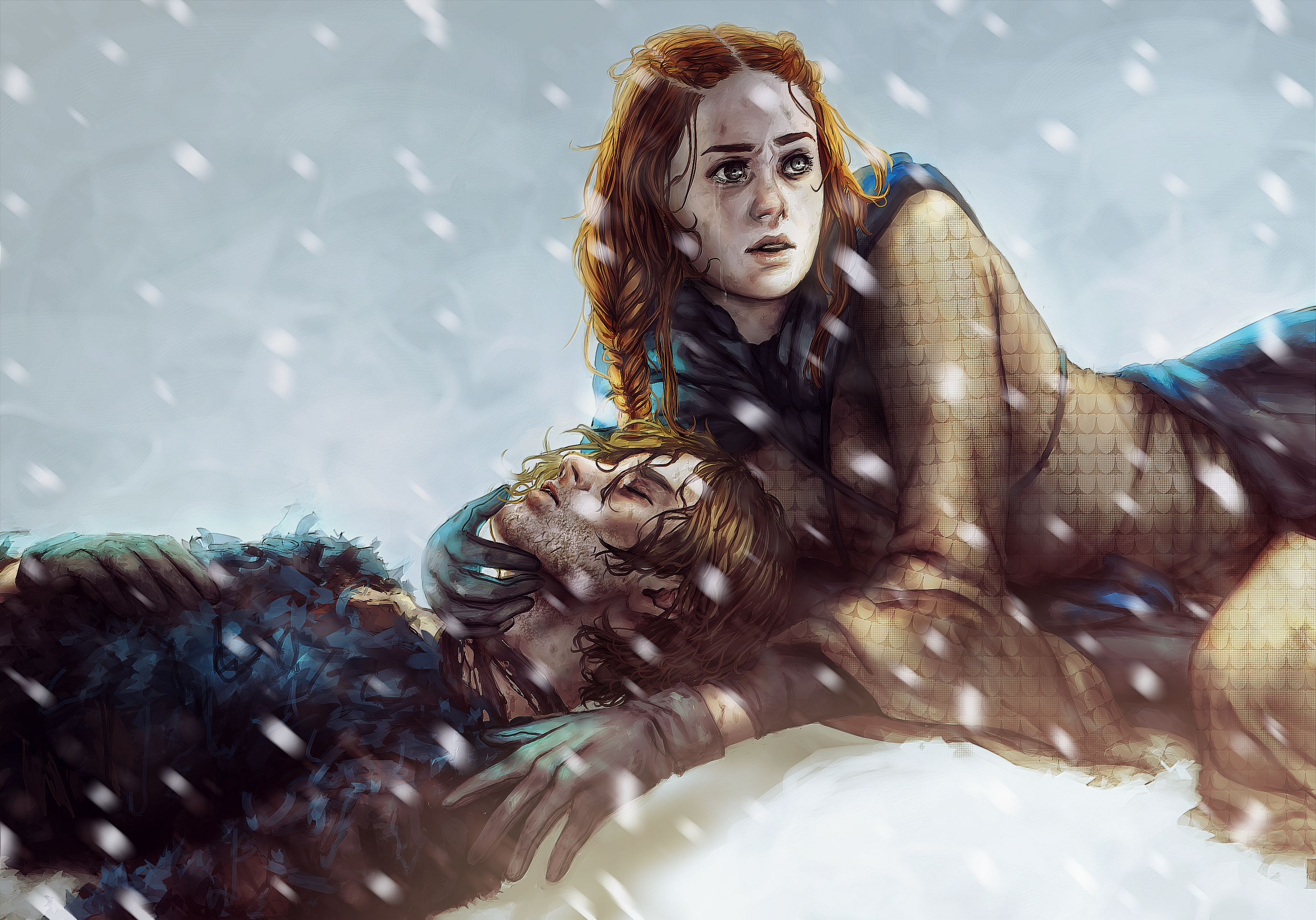 Baixe gratuitamente a imagem Fantasia, Theon Greyjoy, As Crônicas De Gelo E Fogo, Sansa Stark na área de trabalho do seu PC