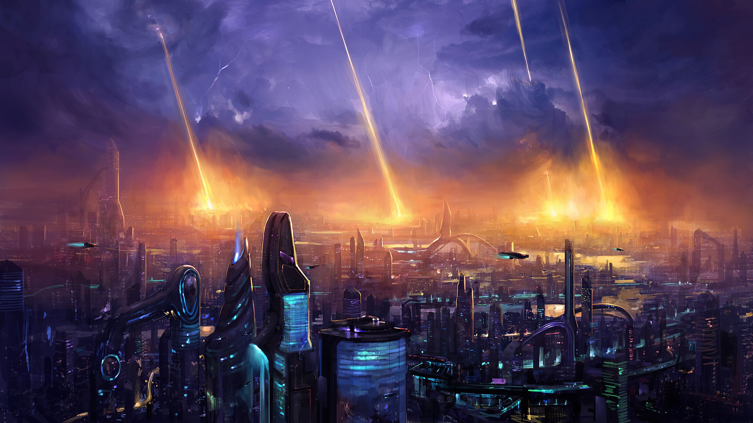 Free download wallpaper City, Sci Fi on your PC desktop