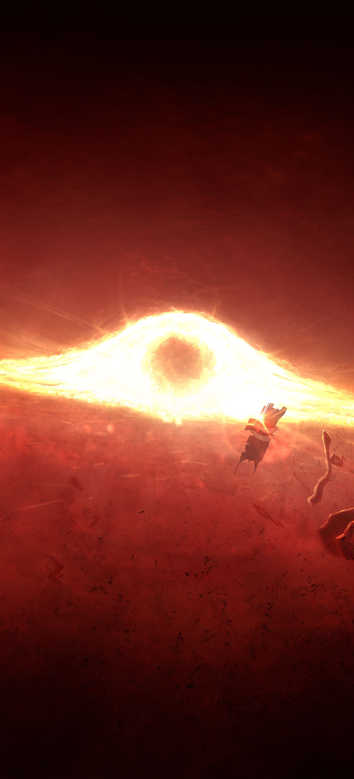 Handy-Wallpaper Mass Effect, Explosion, Schwarzes Loch, Computerspiele, Mass Effect 2 kostenlos herunterladen.