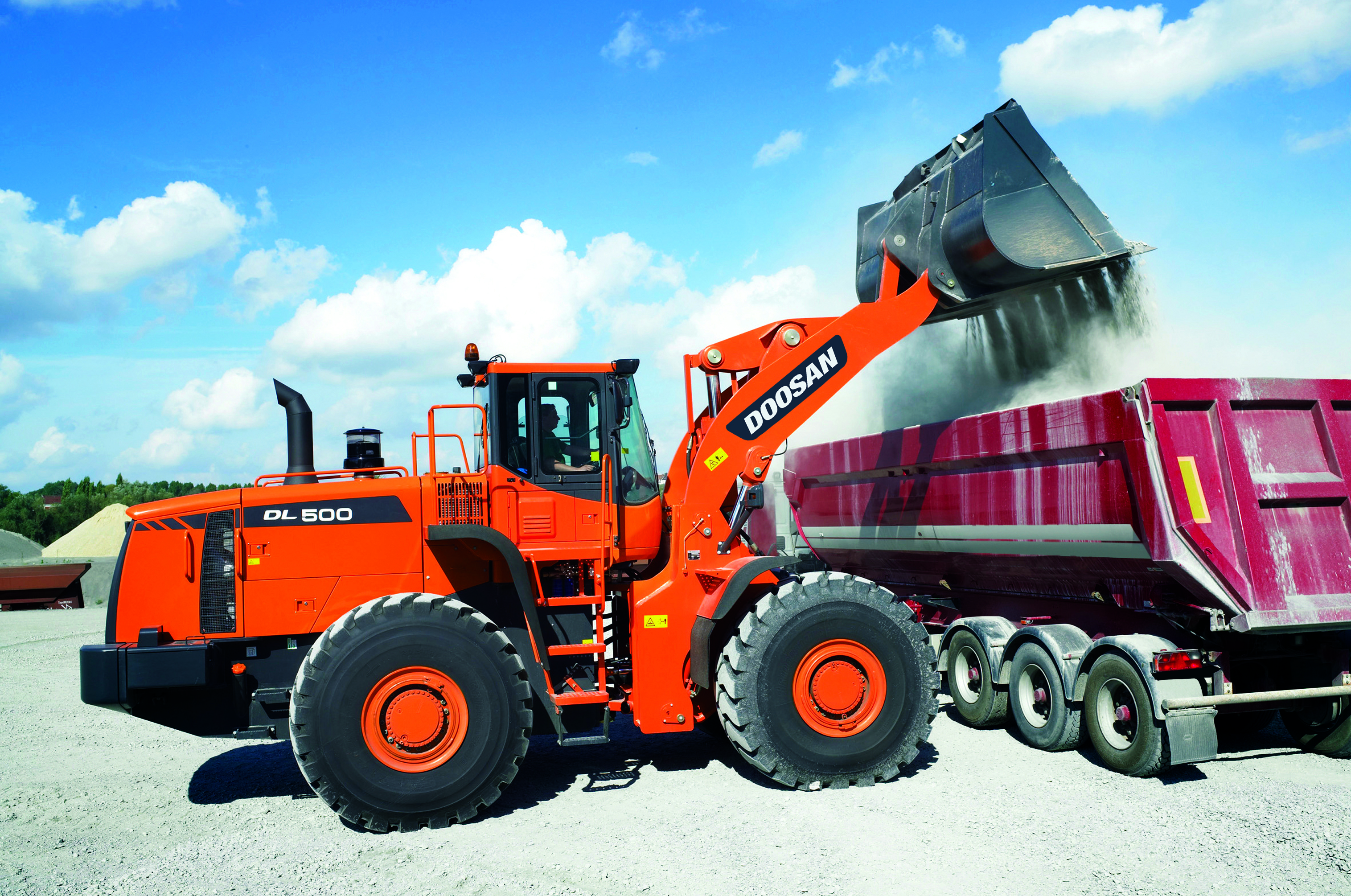 Download mobile wallpaper Vehicles, Wheel Loader, Doosan Dl500 for free.