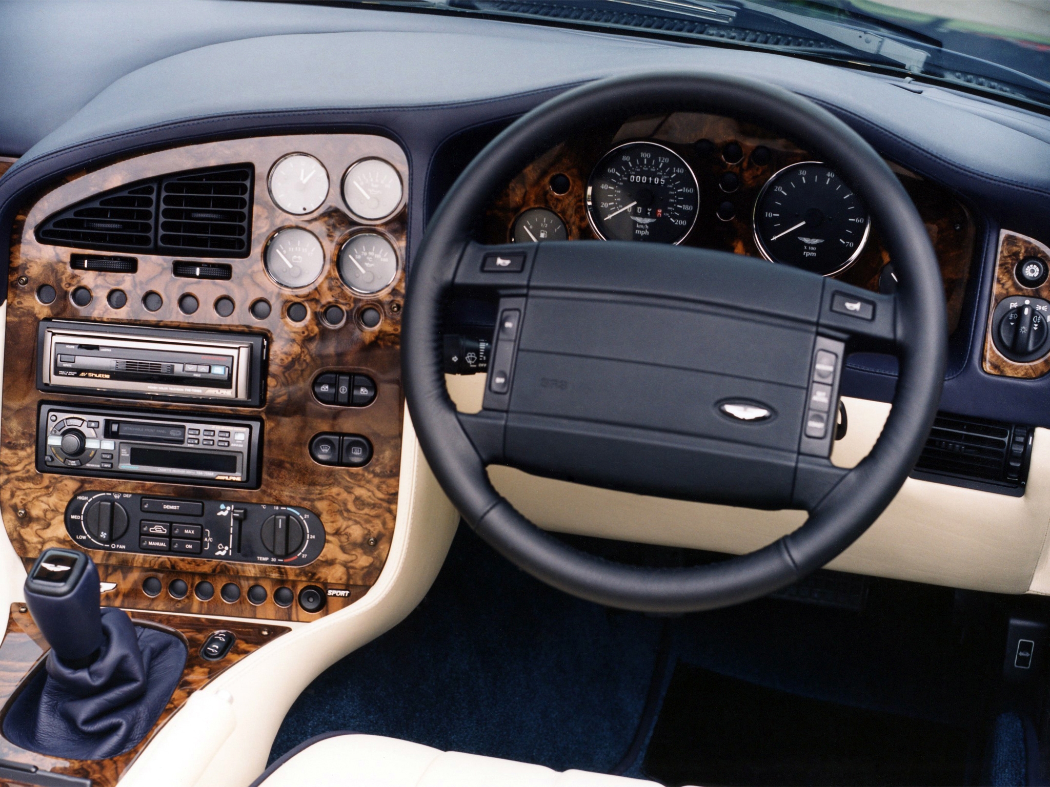 cars, speedometer, interior, aston martin, steering wheel, rudder, salon, v8, vantage, 1993 5K