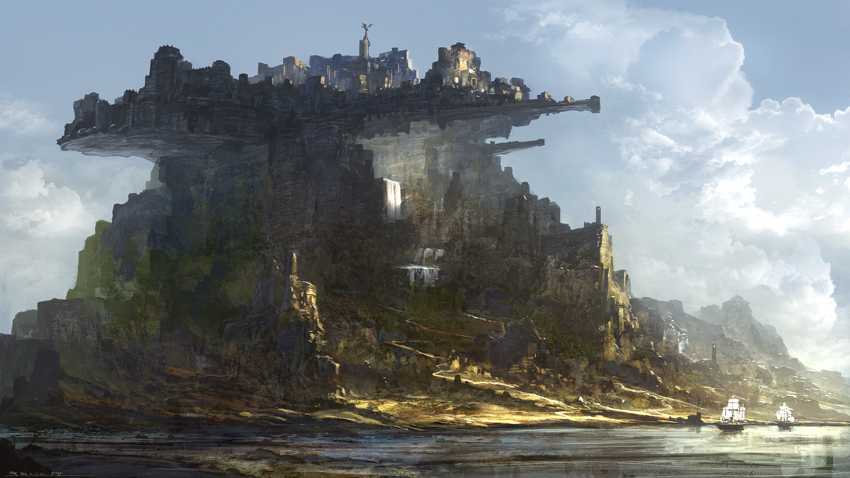 Free download wallpaper Fantasy, City on your PC desktop