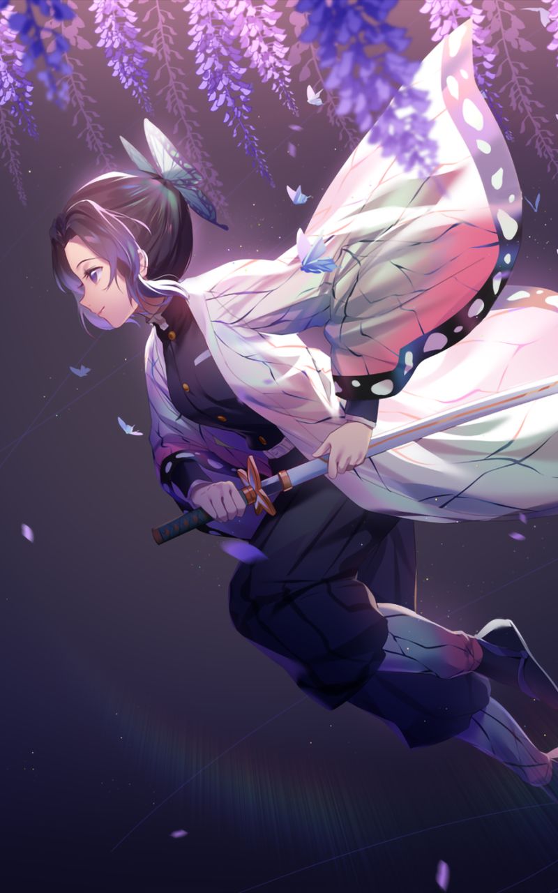 Descarga gratuita de fondo de pantalla para móvil de Animado, Demon Slayer: Kimetsu No Yaiba, Shinobu Kochou.