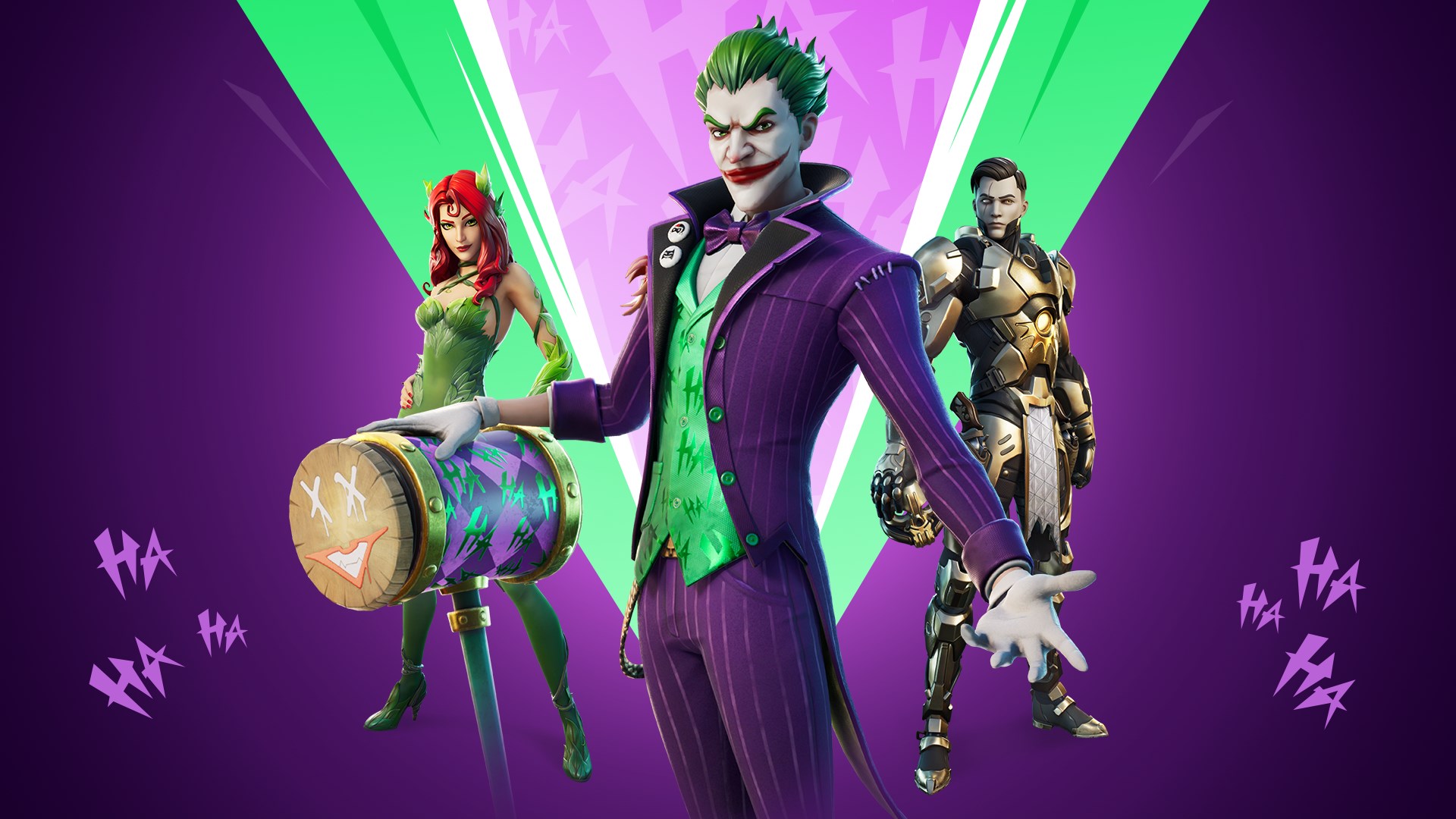 Download mobile wallpaper Joker, Video Game, Poison Ivy, Fortnite for free.