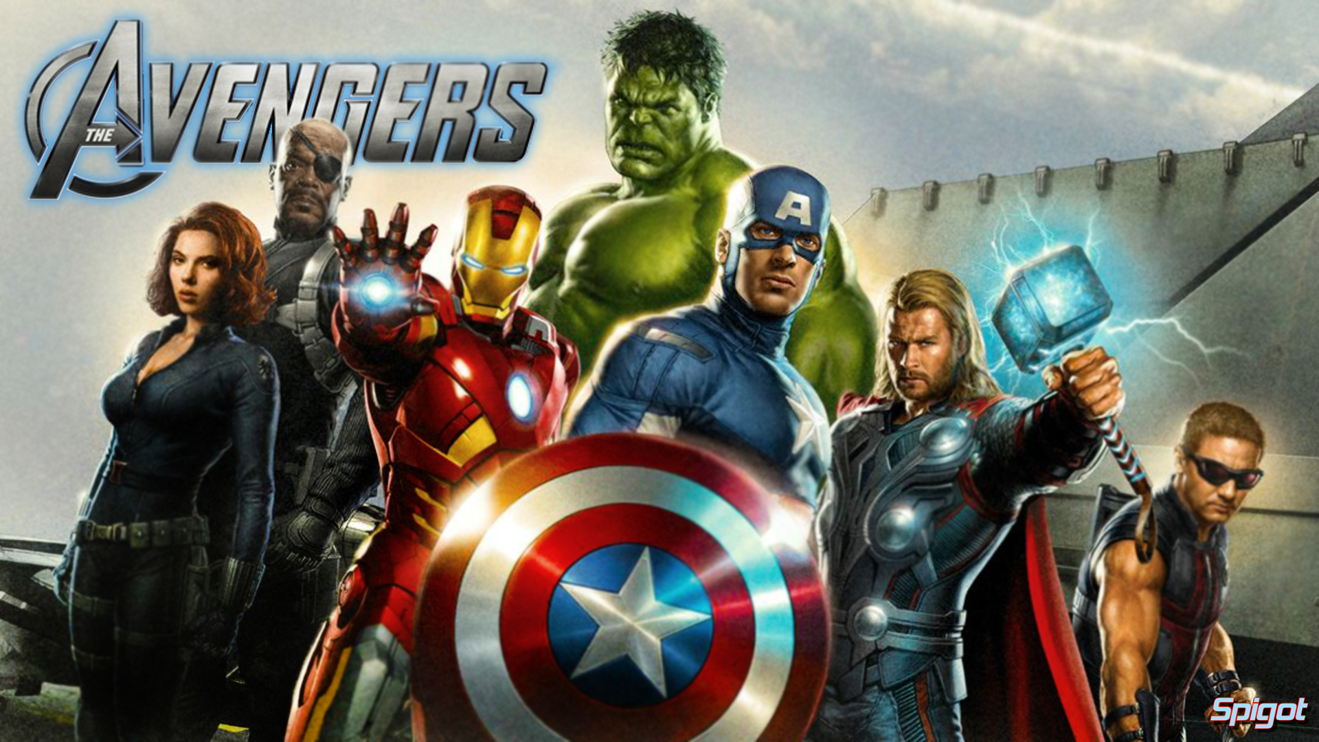 Download mobile wallpaper Nick Fury, The Avengers, Avengers, Black Widow, Captain America, Hawkeye, Hulk, Thor, Movie, Iron Man for free.