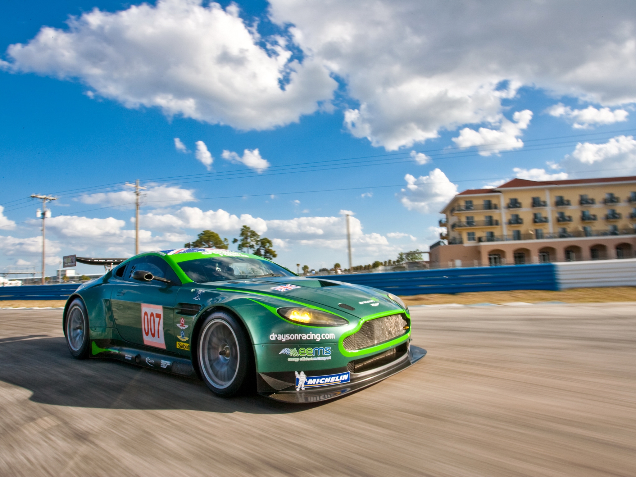 speed, sports, aston martin, cars, green, side view, 2009, v8, vantage