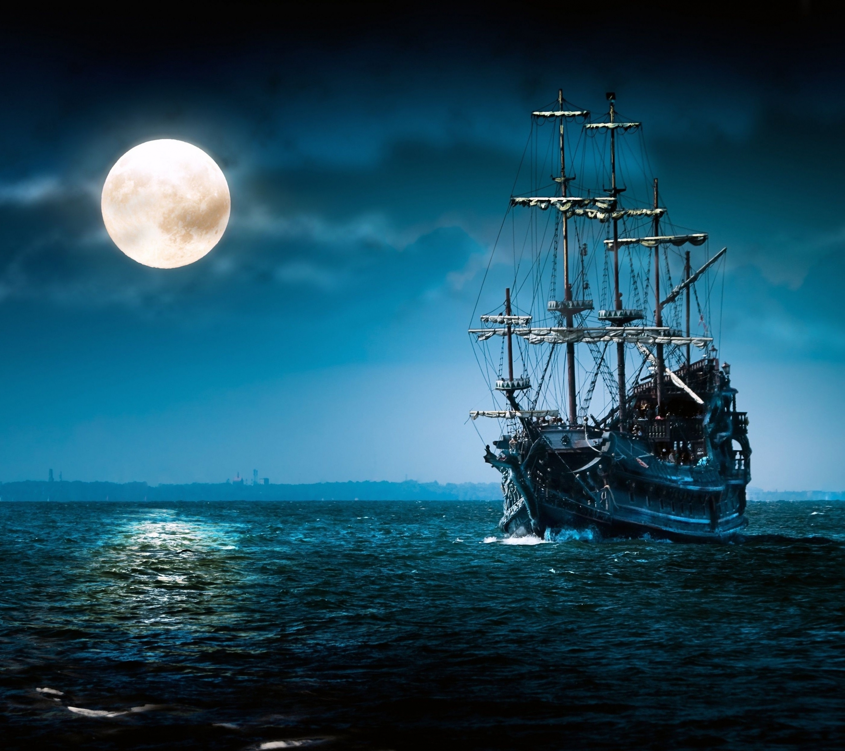 Download mobile wallpaper Fantasy, Ship for free.