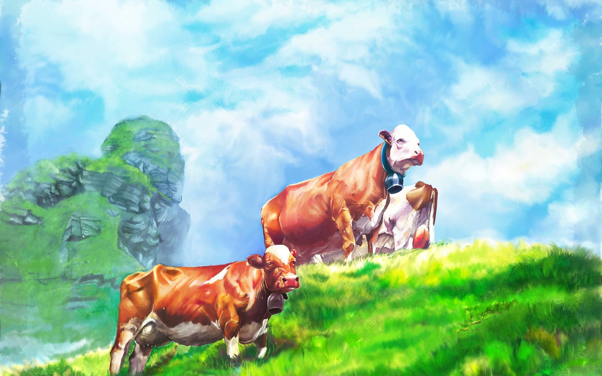 無料モバイル壁紙動物, 牛をダウンロードします。